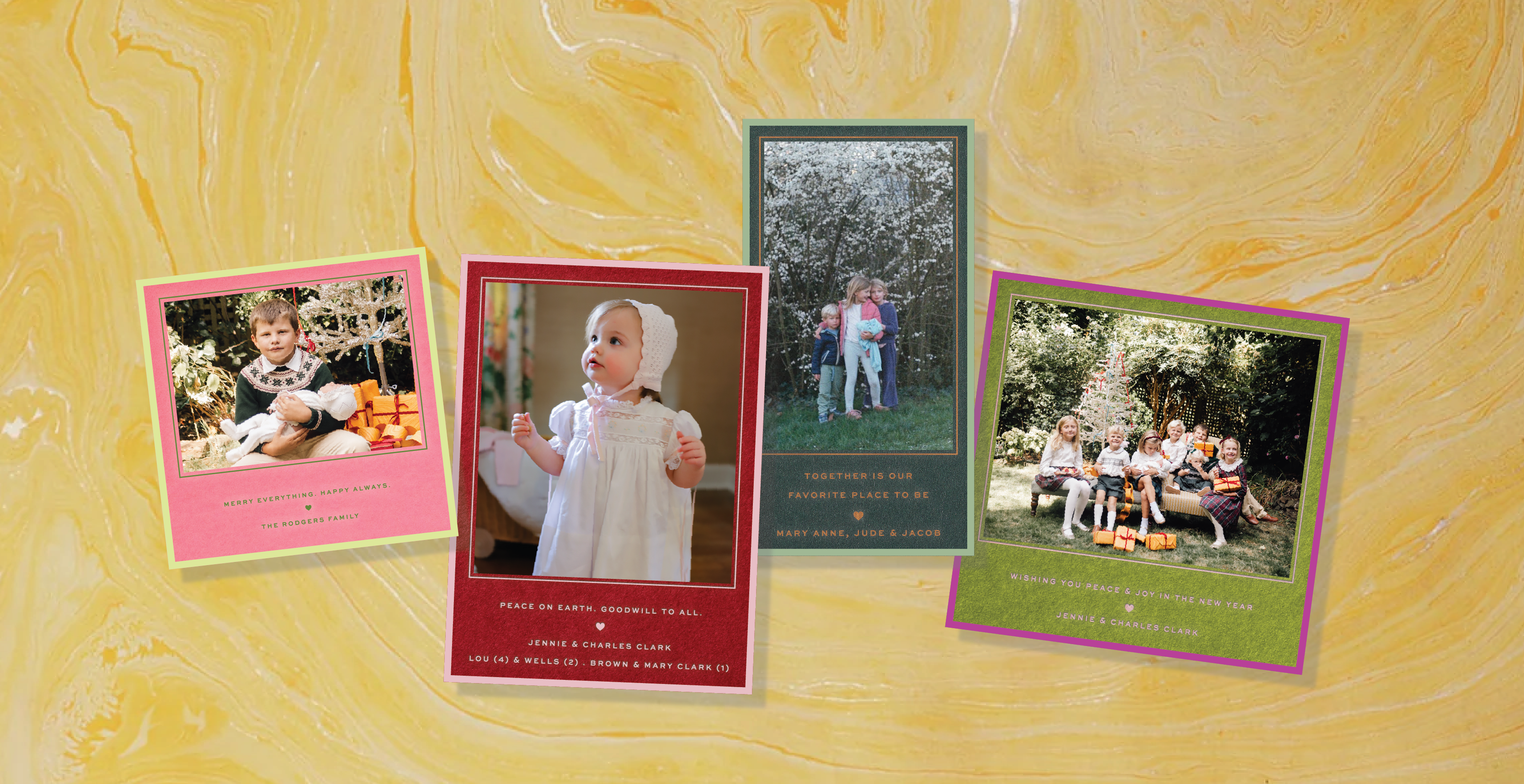 Customizable Message Engraved Holiday Photo Cards