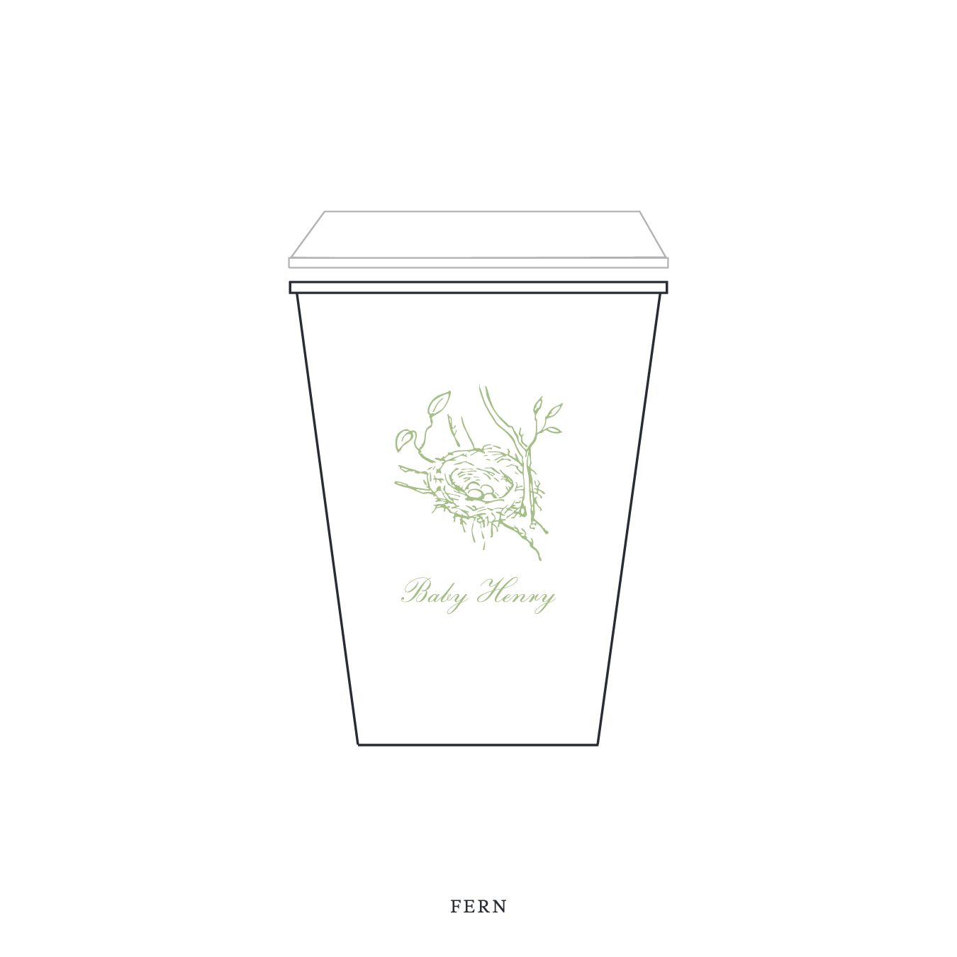 Surrey Motif Paper Cup | 12 oz with Lid