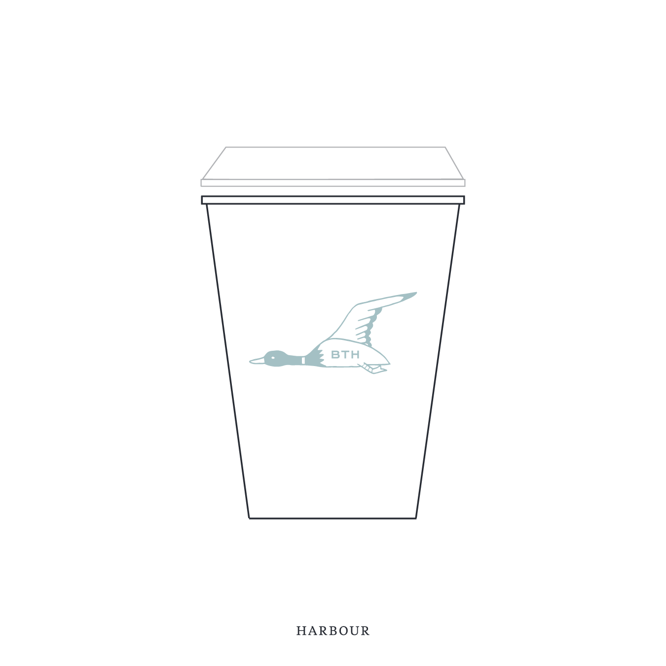 Hampstead Motif Paper Cup | 12 oz with Lid