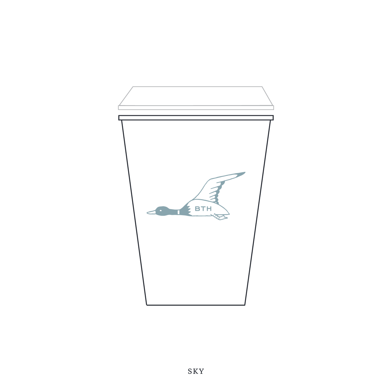 Hampstead Motif Paper Cup | 12 oz with Lid