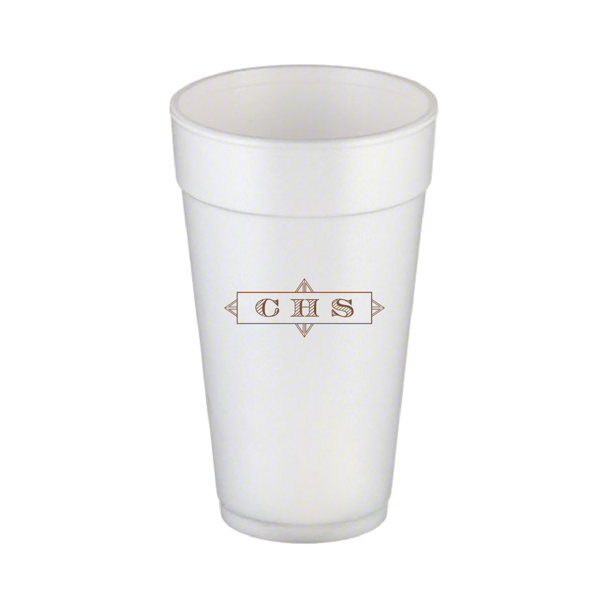 Beckett Deco Monogram Personalized 20 oz Foam Cups