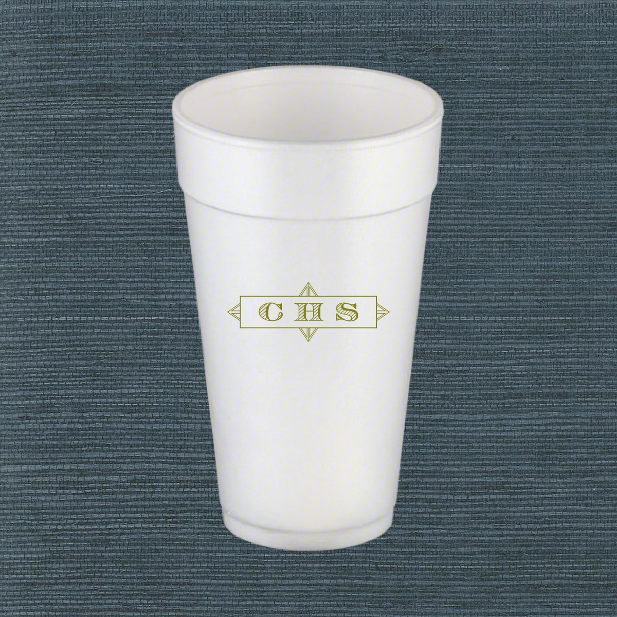 Beckett Deco Monogram Personalized 20 oz Foam Cups
