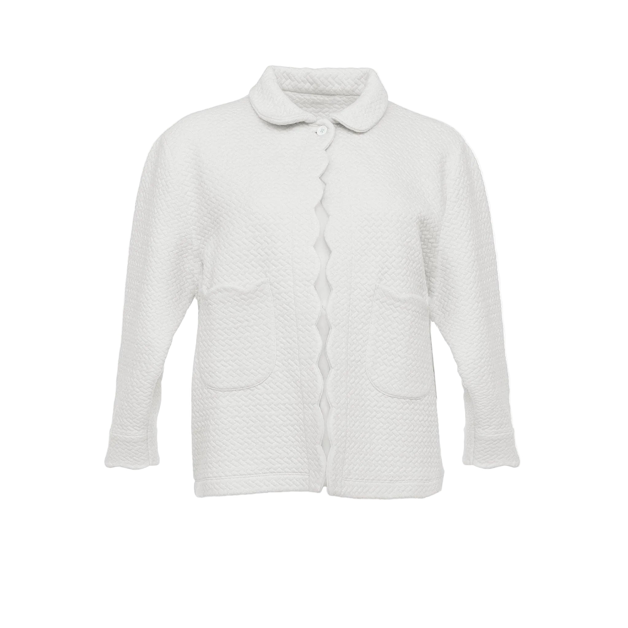 White Quilted Bed Jacket