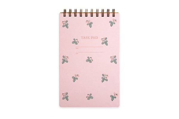 Strawberry Letterpress Task Pad Notebook