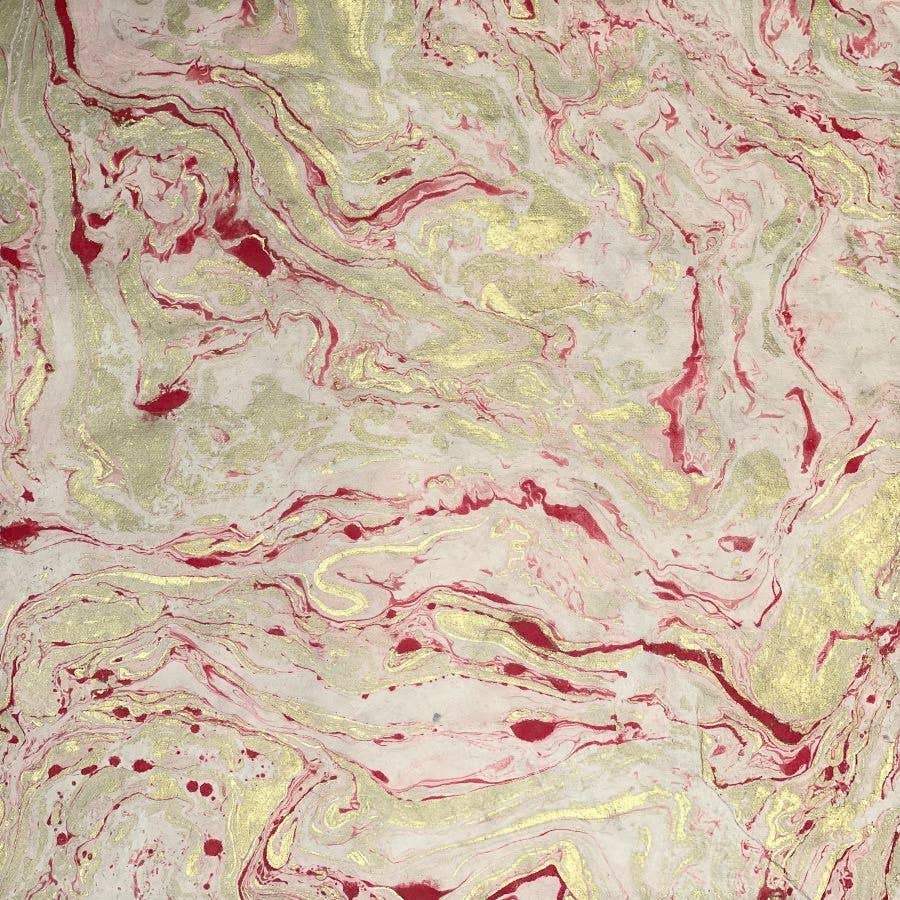 Marbled Red & Gold Flat Wrap