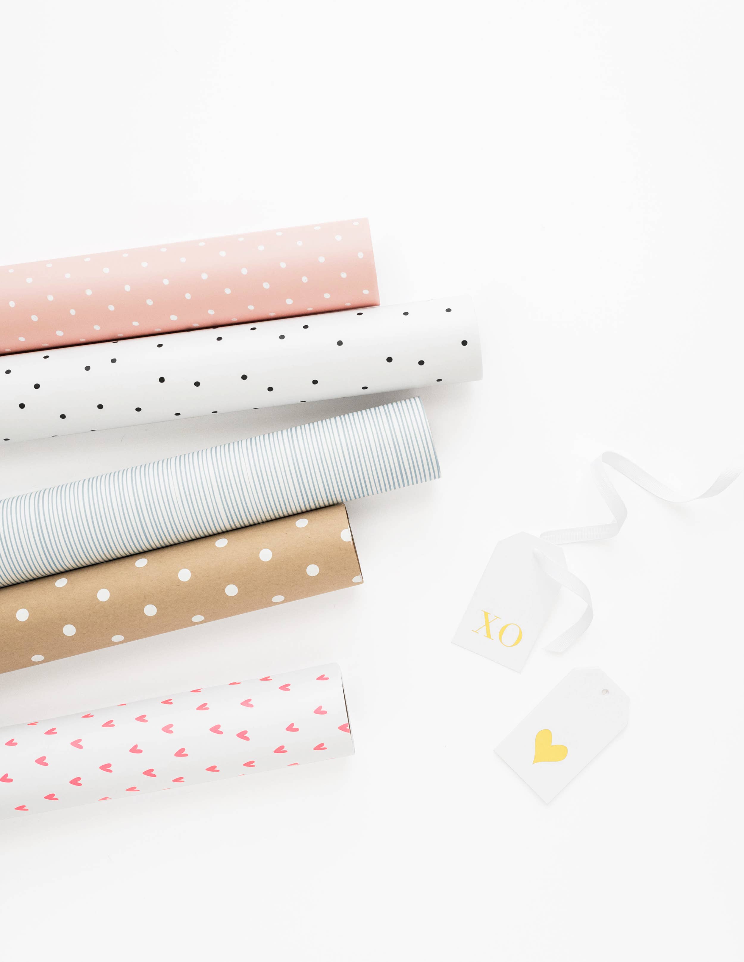 Blue Painted Stripe, Wrapping Paper Roll
