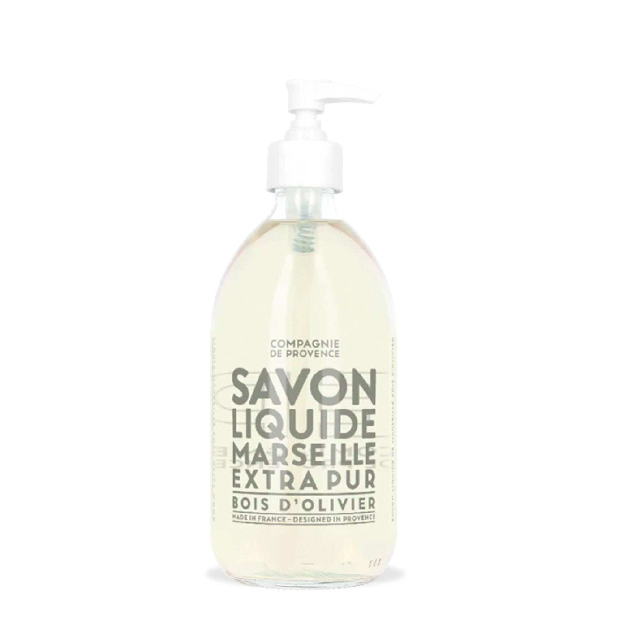 Liquid Marseille Soap Olive Wood 10 oz plastic