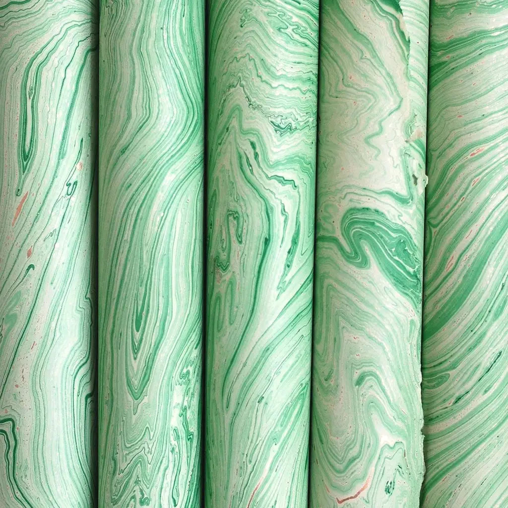 Mint Green Marble Gift Wrap Sheets (Set of 3)