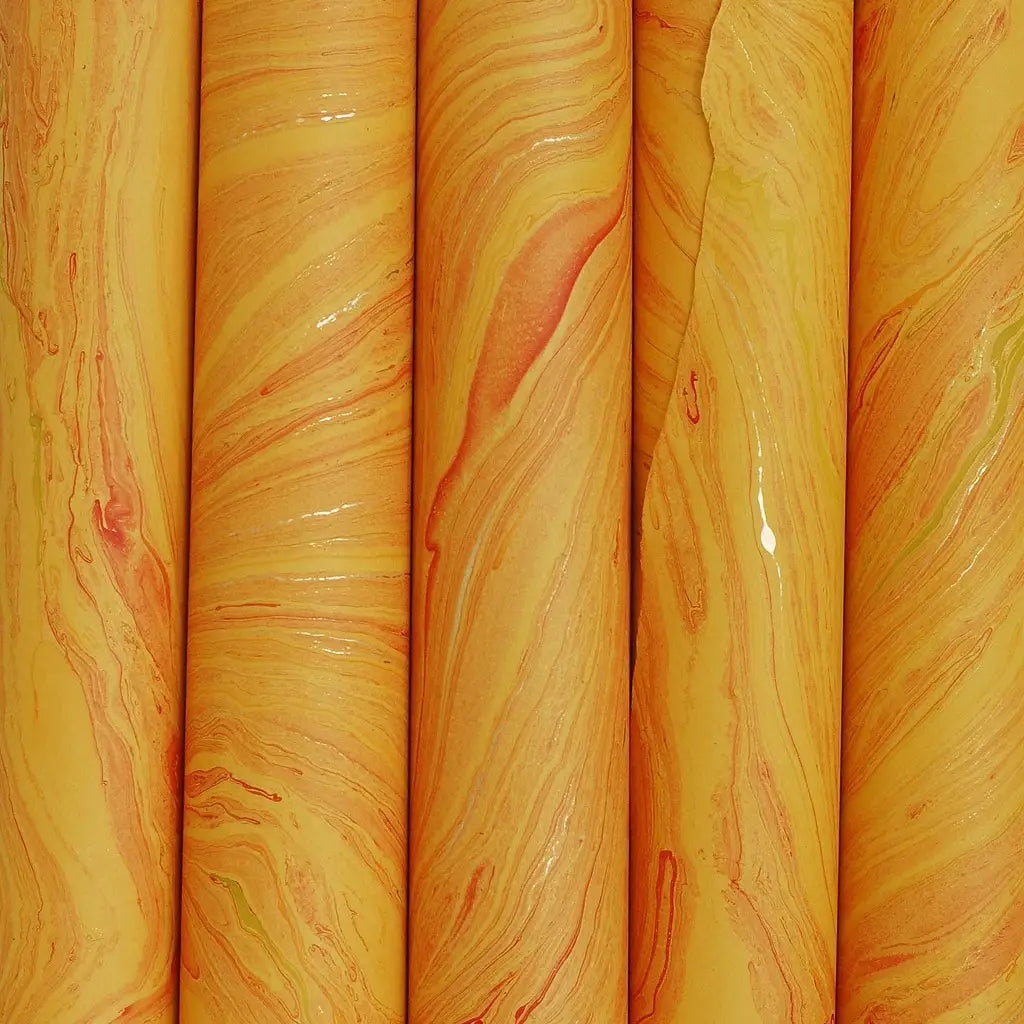 Goldenrod Marble Gift Wrap Sheets (Set of 3)