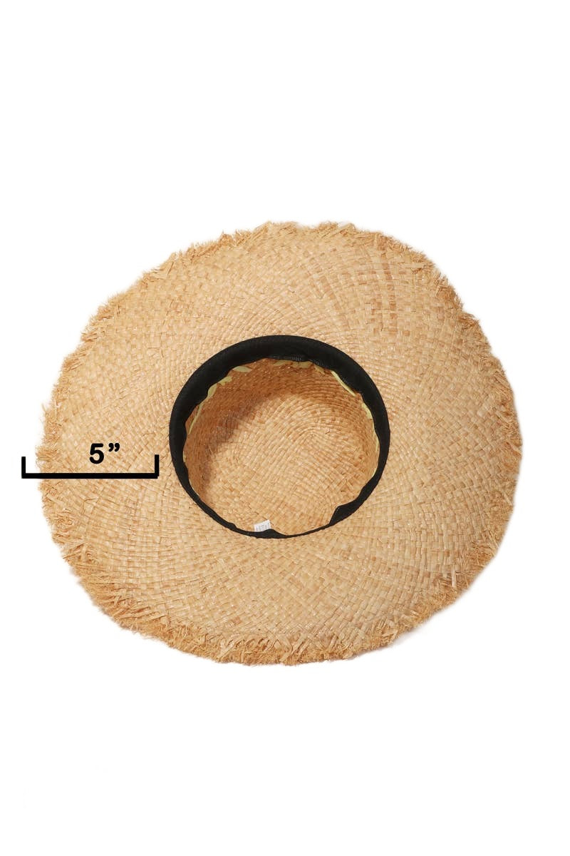 Yellow Banded Straw Sun Hat