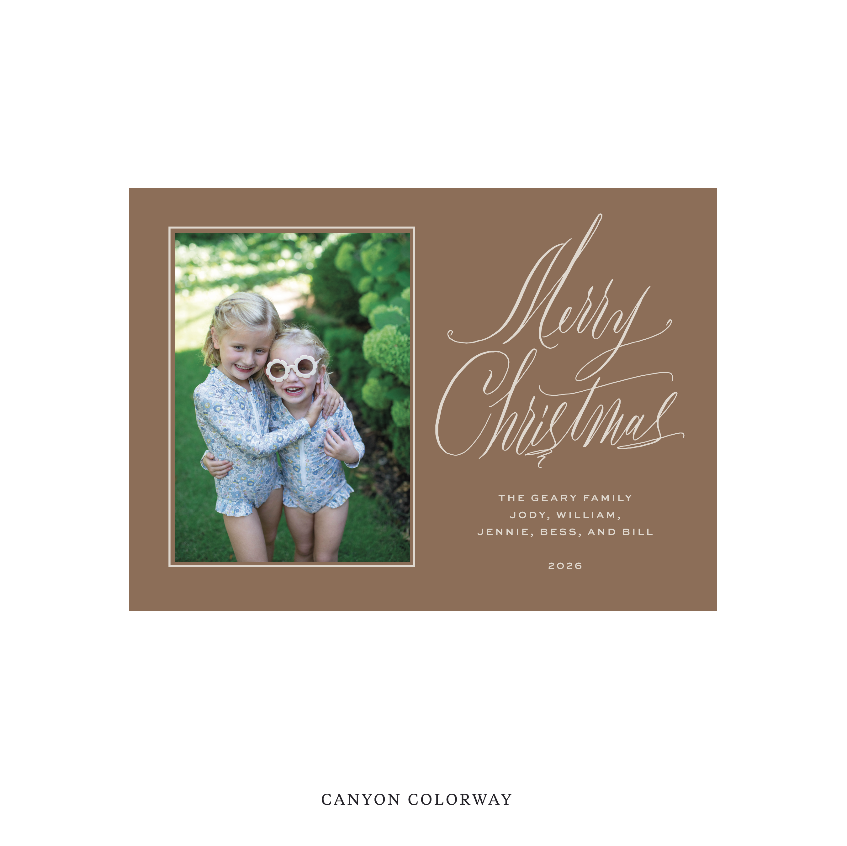 Aldridge Classic Flat Print Holiday Card, Medium