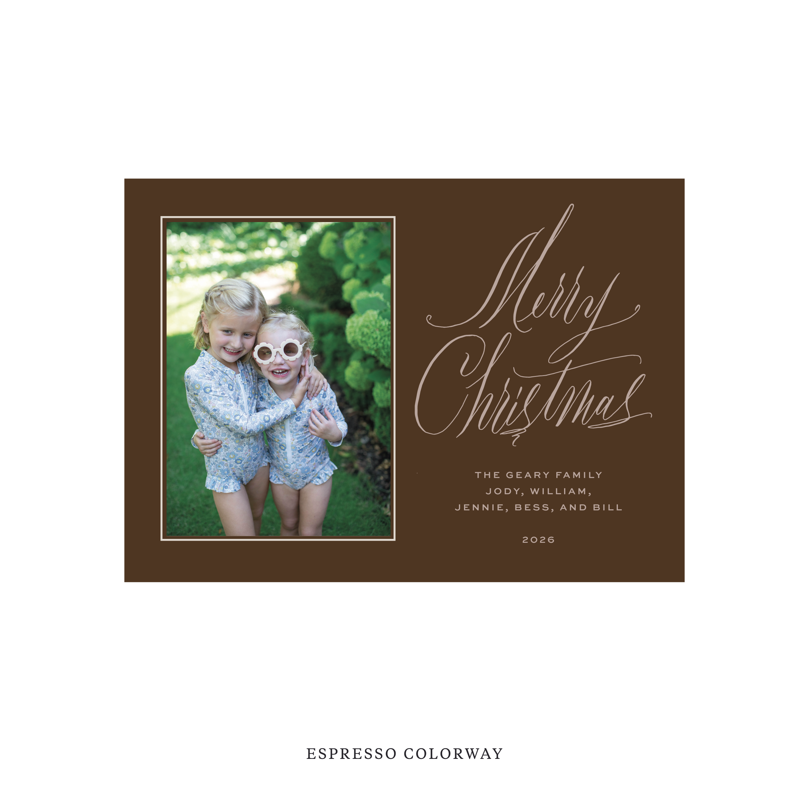 Aldridge Classic Flat Print Holiday Card, Medium