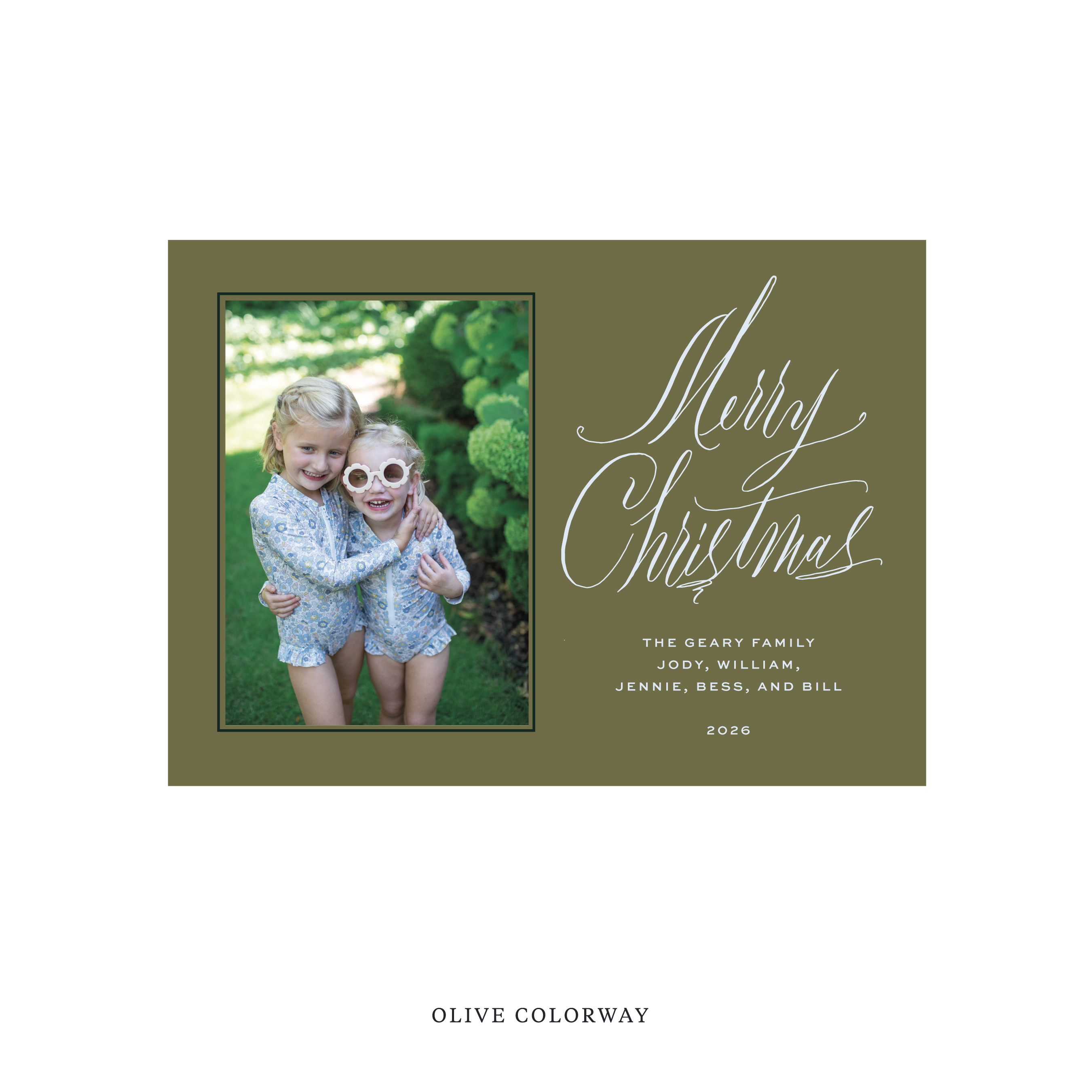 Aldridge Classic Flat Print Holiday Card, Medium