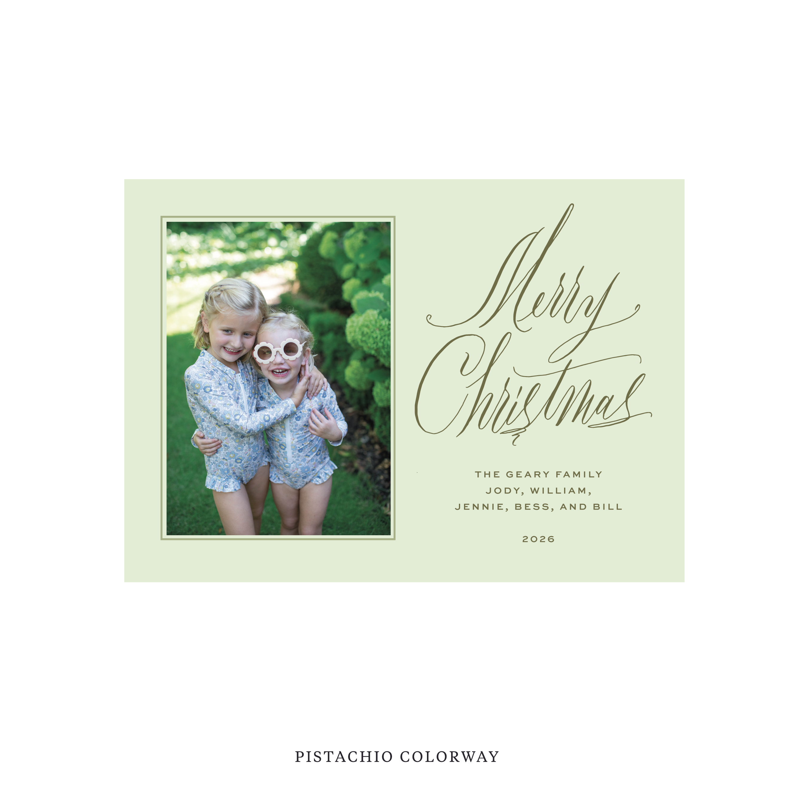 Aldridge Classic Flat Print Holiday Card, Medium