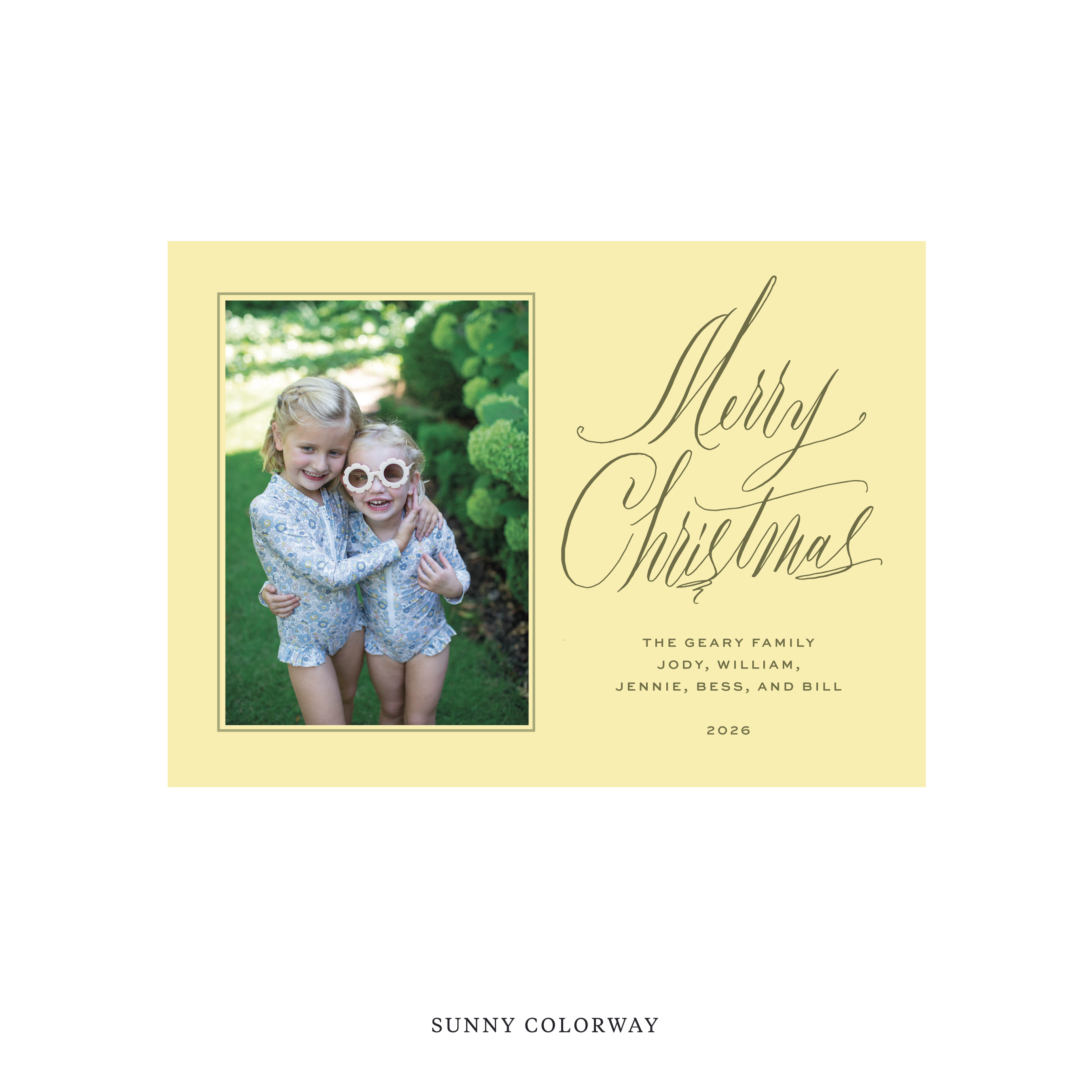 Aldridge Classic Flat Print Holiday Card, Medium
