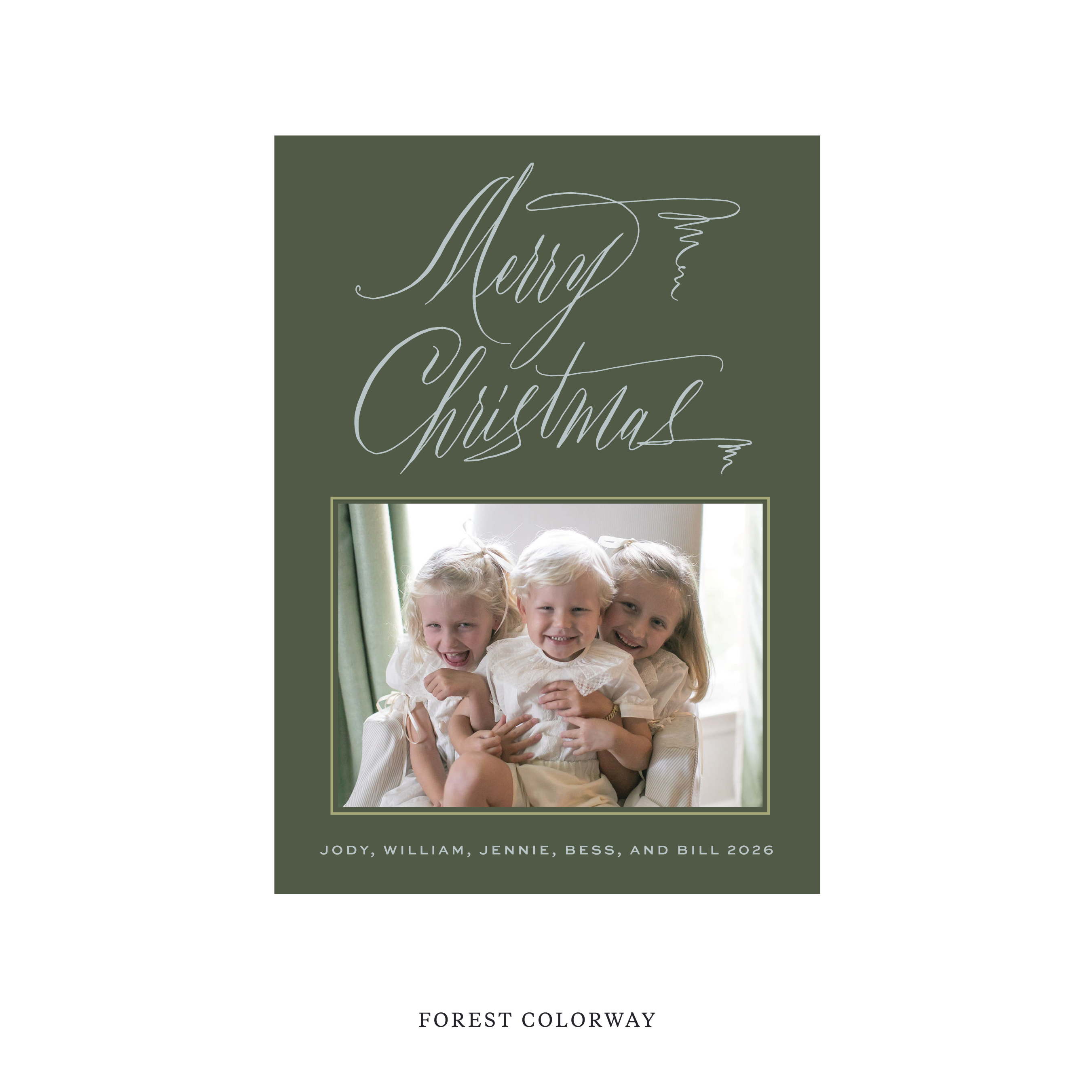 Aldridge Classic Flat Print Holiday Card II, Medium