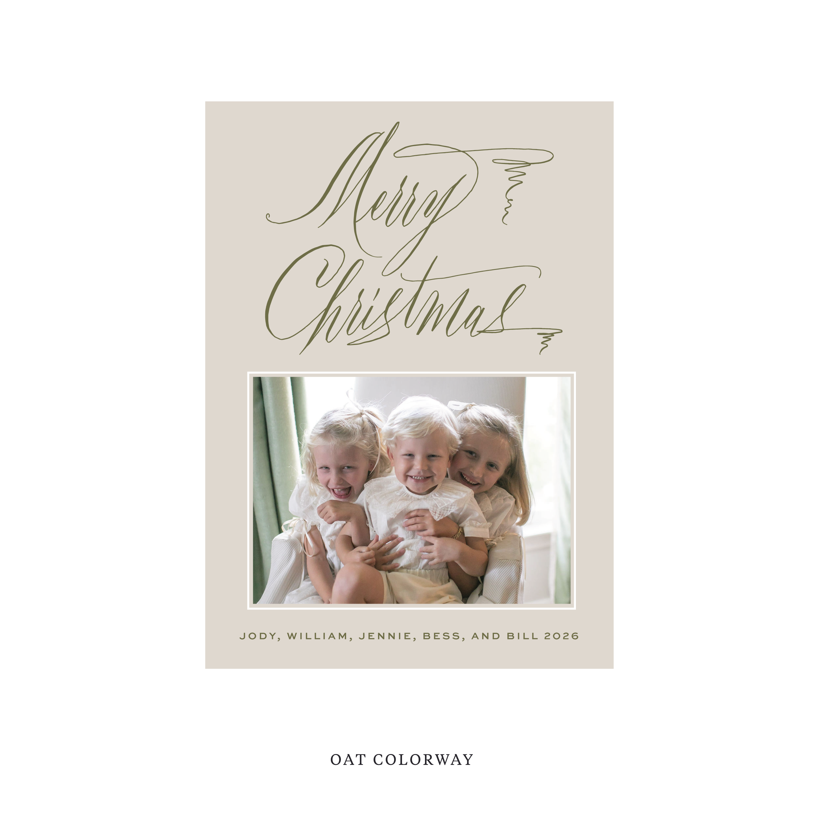 Aldridge Classic Flat Print Holiday Card II, Medium