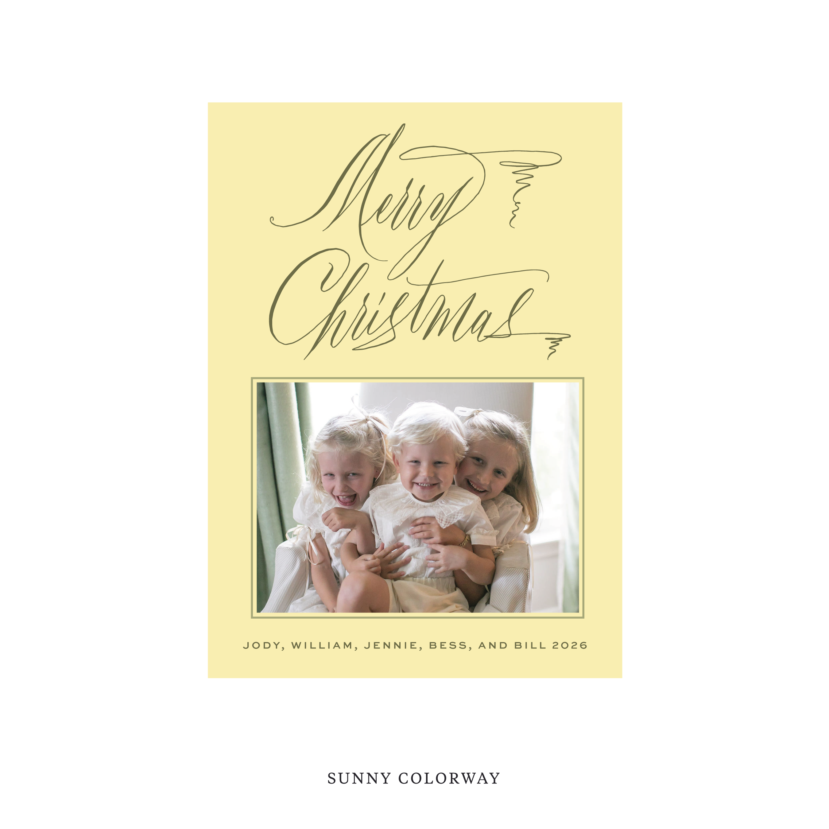 Aldridge Classic Flat Print Holiday Card II, Medium