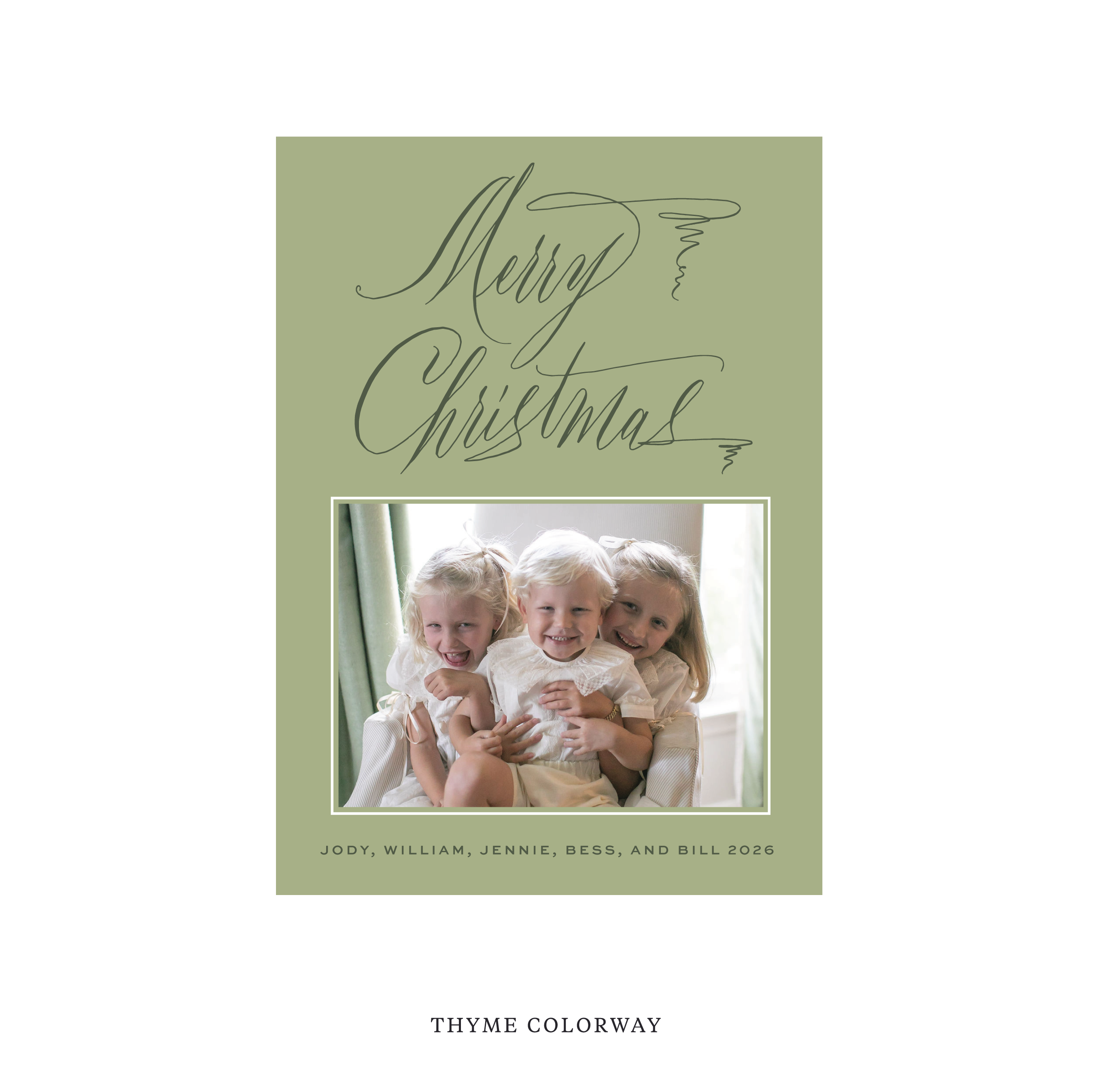 Aldridge Classic Flat Print Holiday Card II, Medium