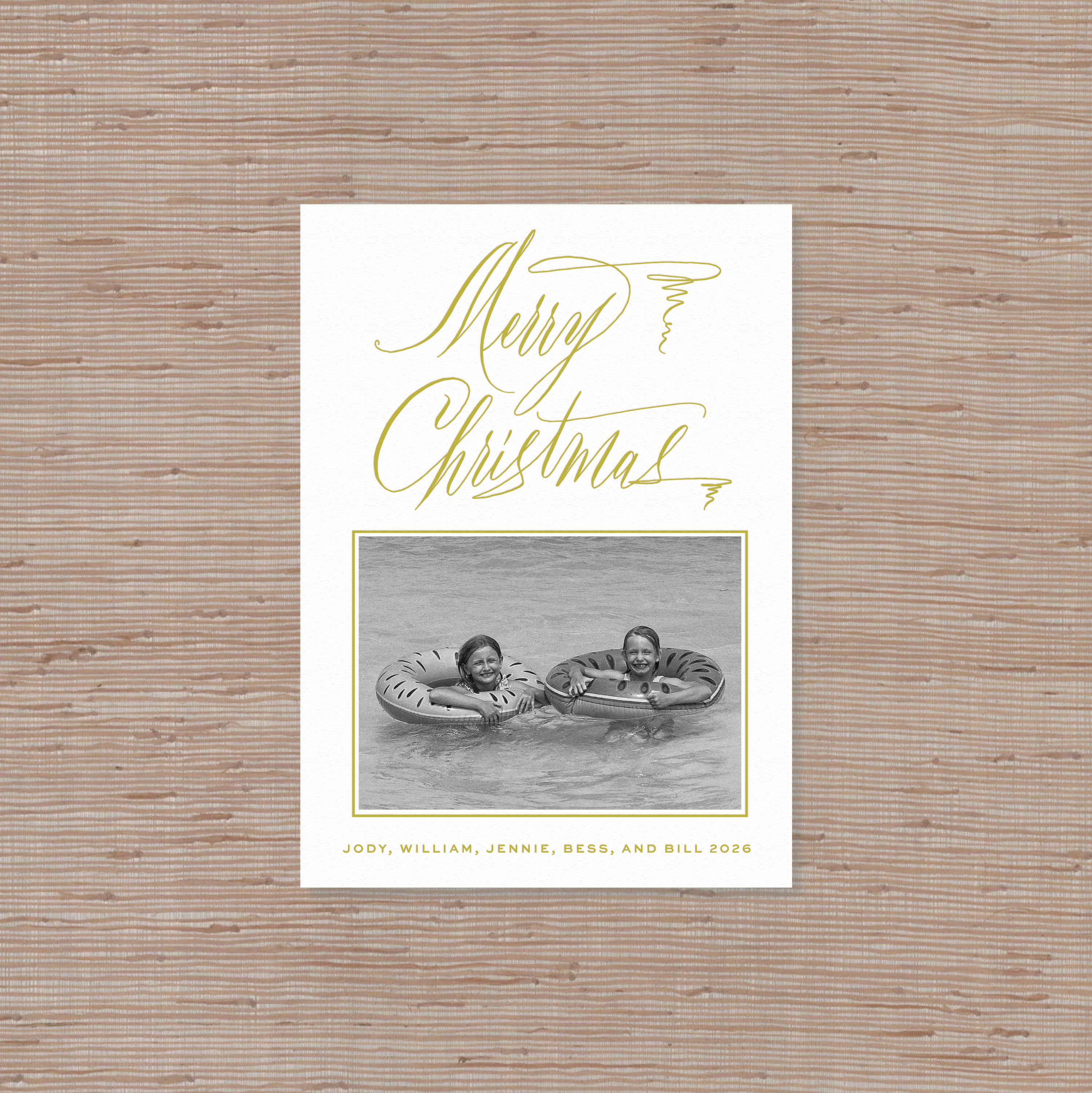 Aldridge II Letterpress Holiday Card, Medium