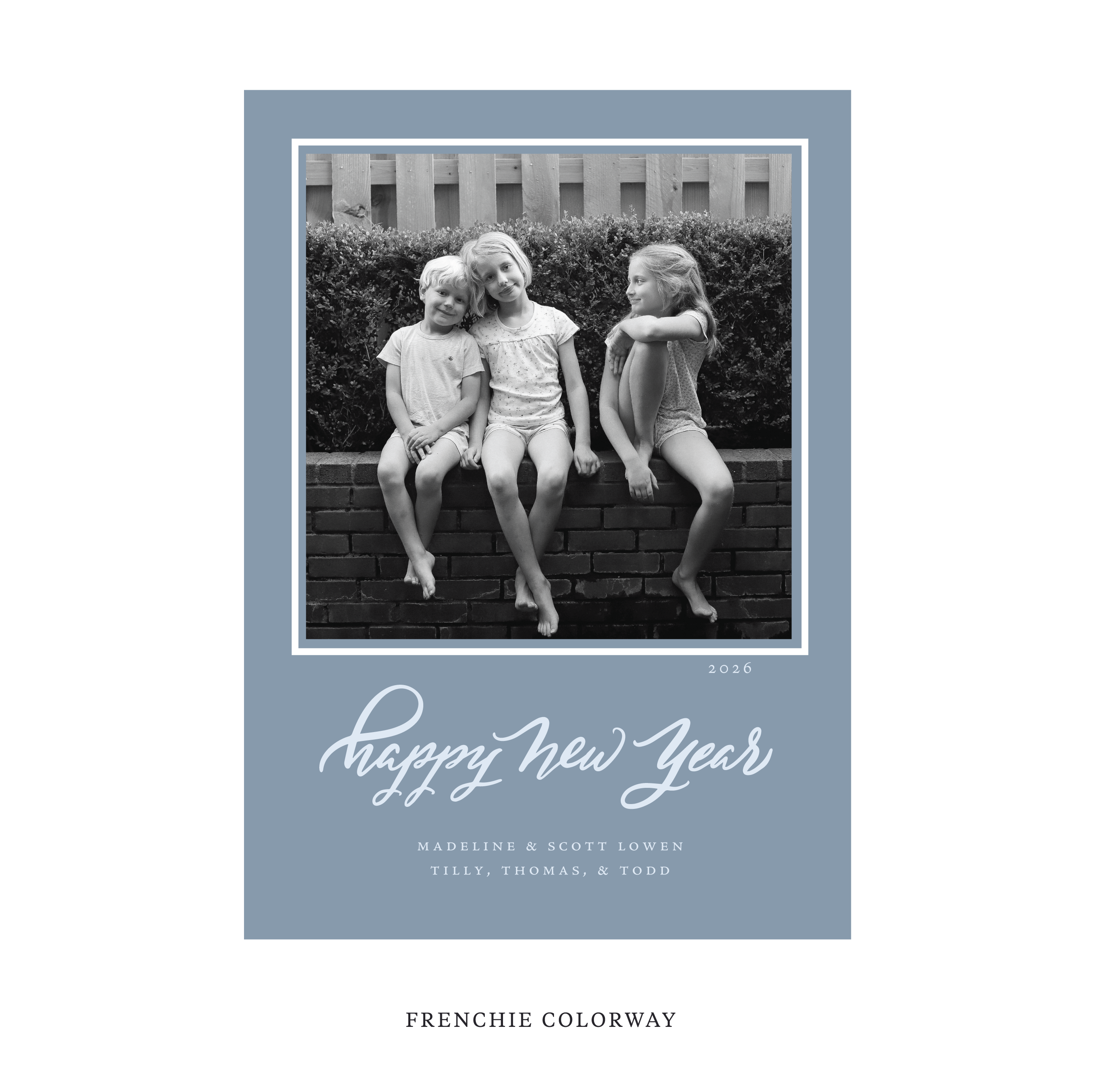 Ashborn Classic Flat Print Holiday Card, Large