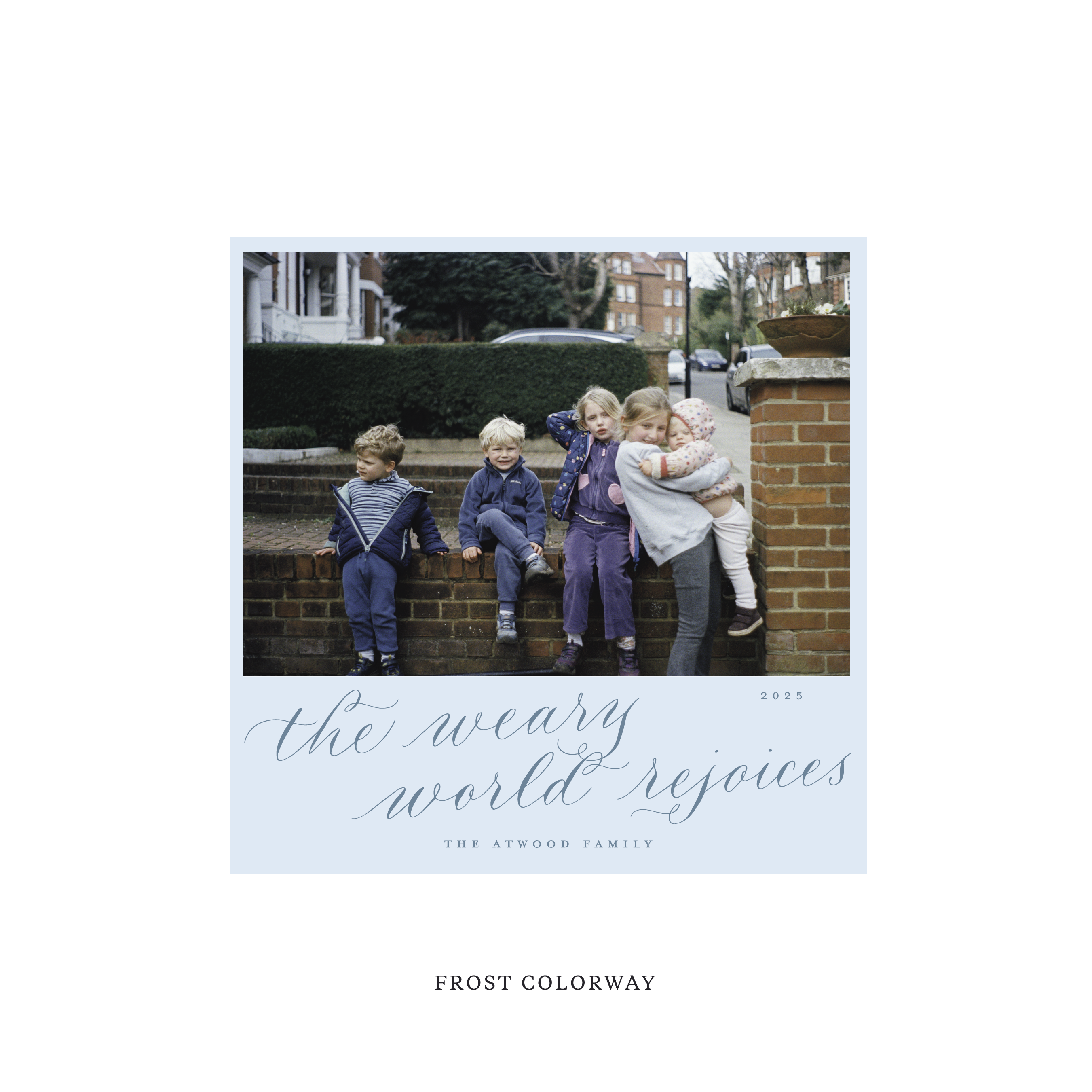 Atwood Classic Flat Print Holiday Card, Square