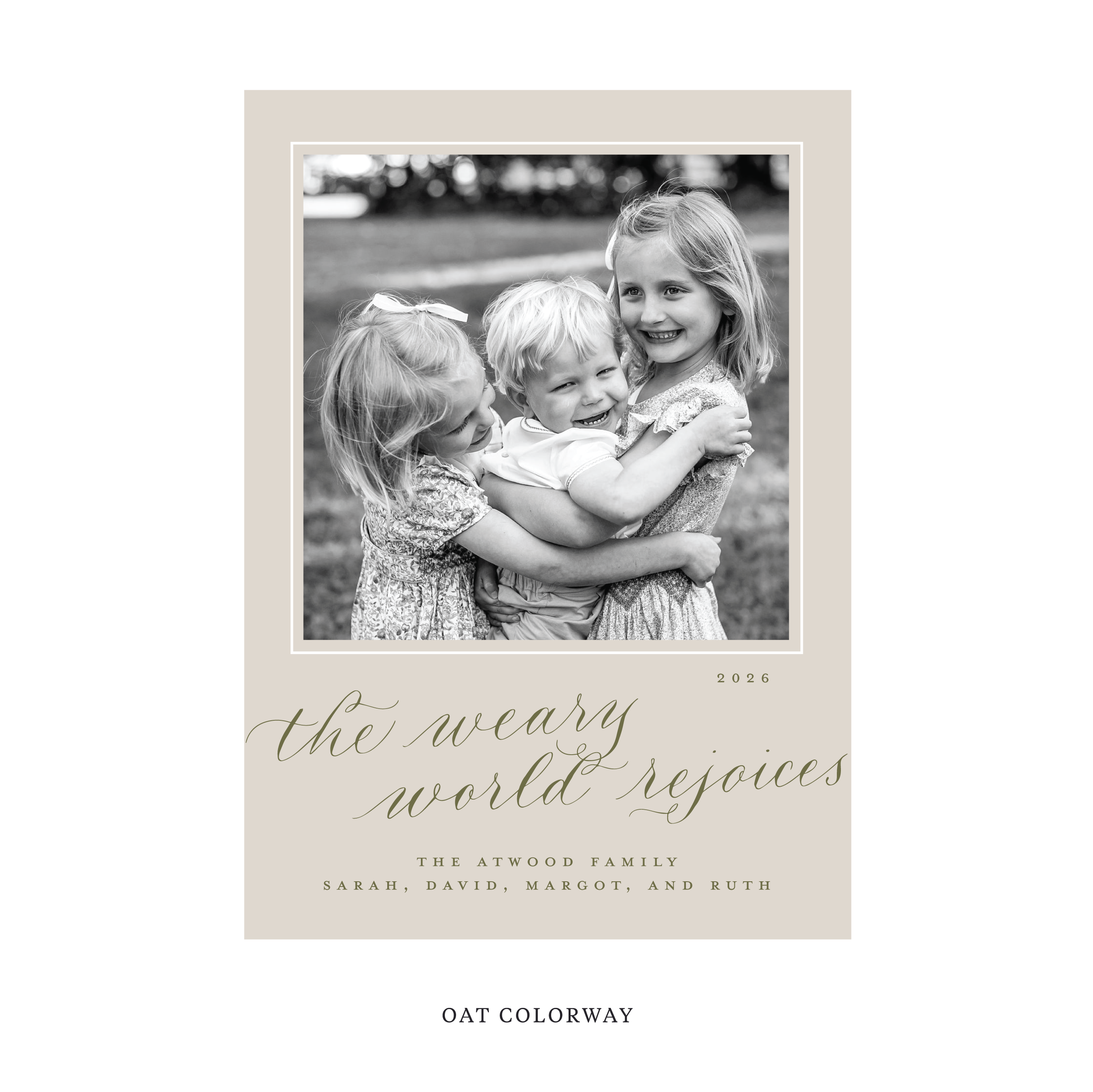 Atwood Classic Flat Print Holiday Card, Large