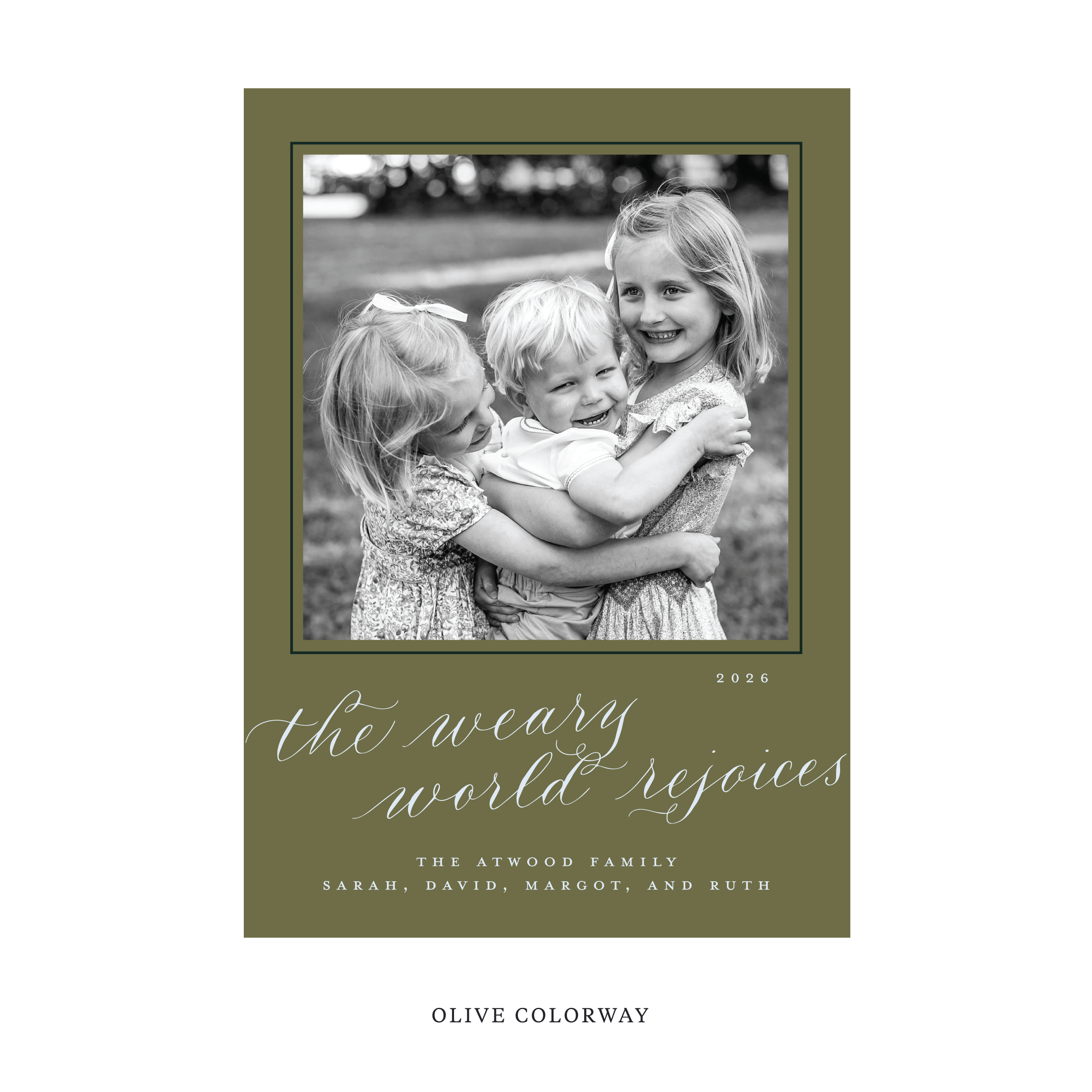 Atwood Classic Flat Print Holiday Card, Large