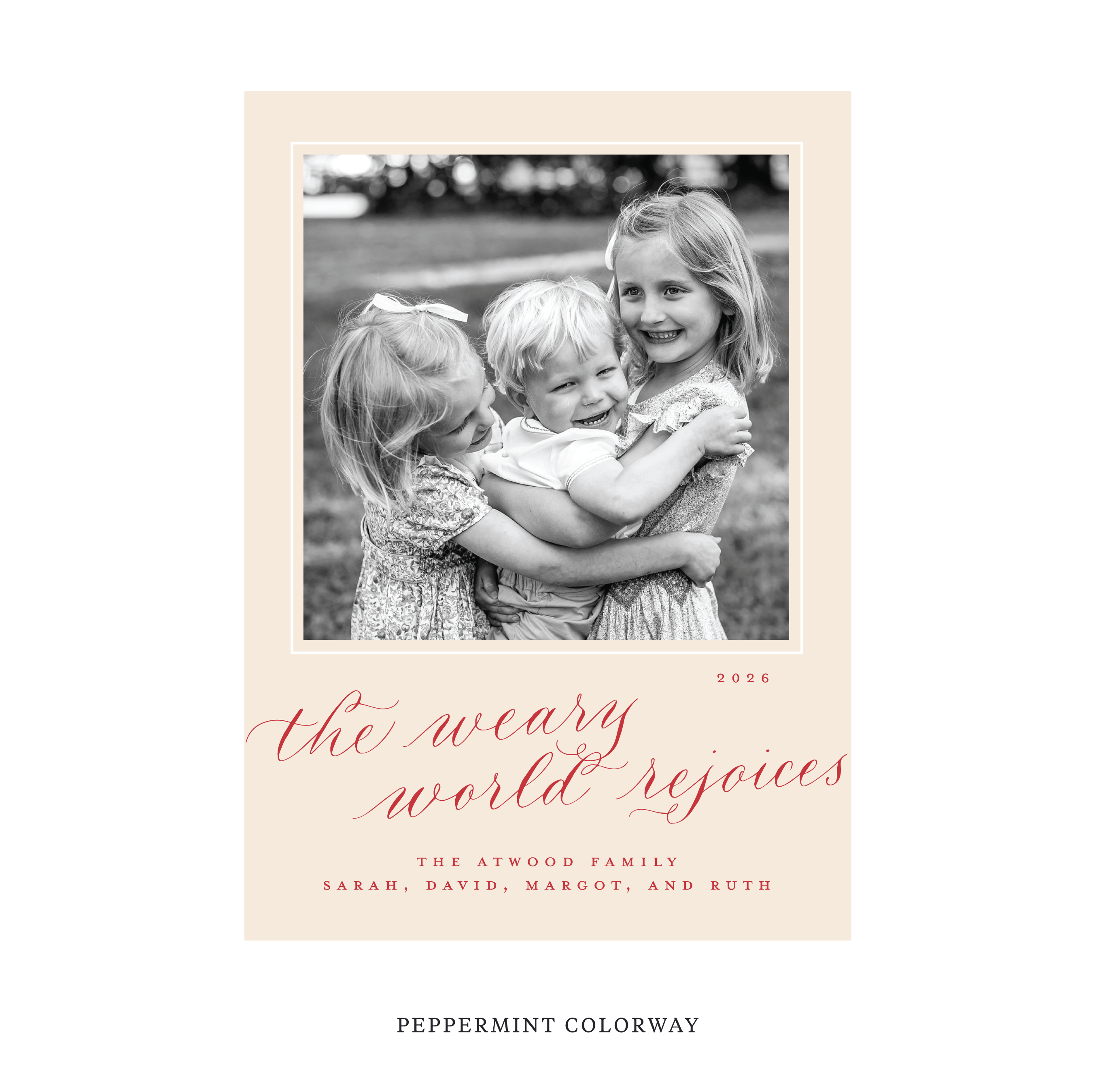 Atwood Classic Flat Print Holiday Card, Large