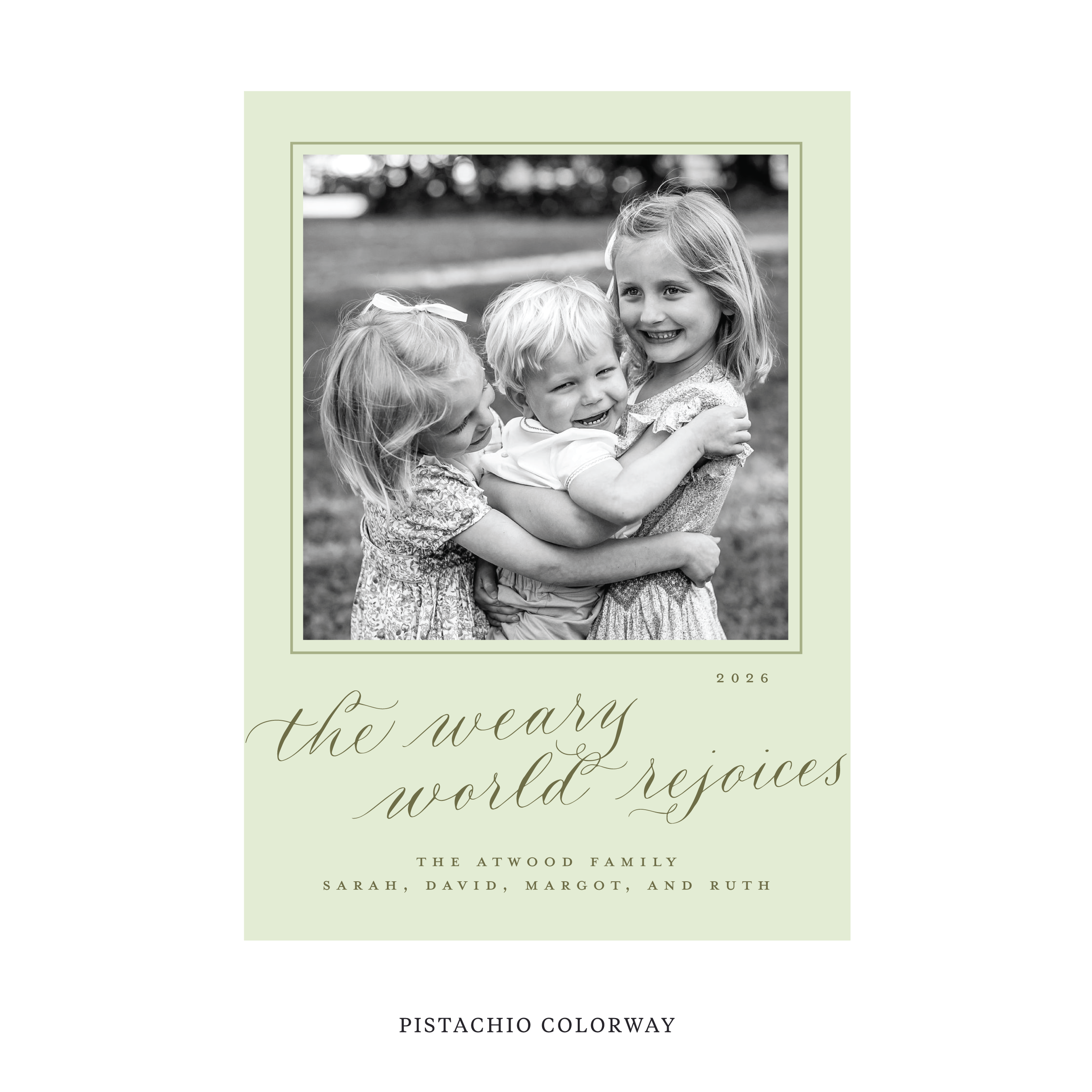 Atwood Classic Flat Print Holiday Card, Large