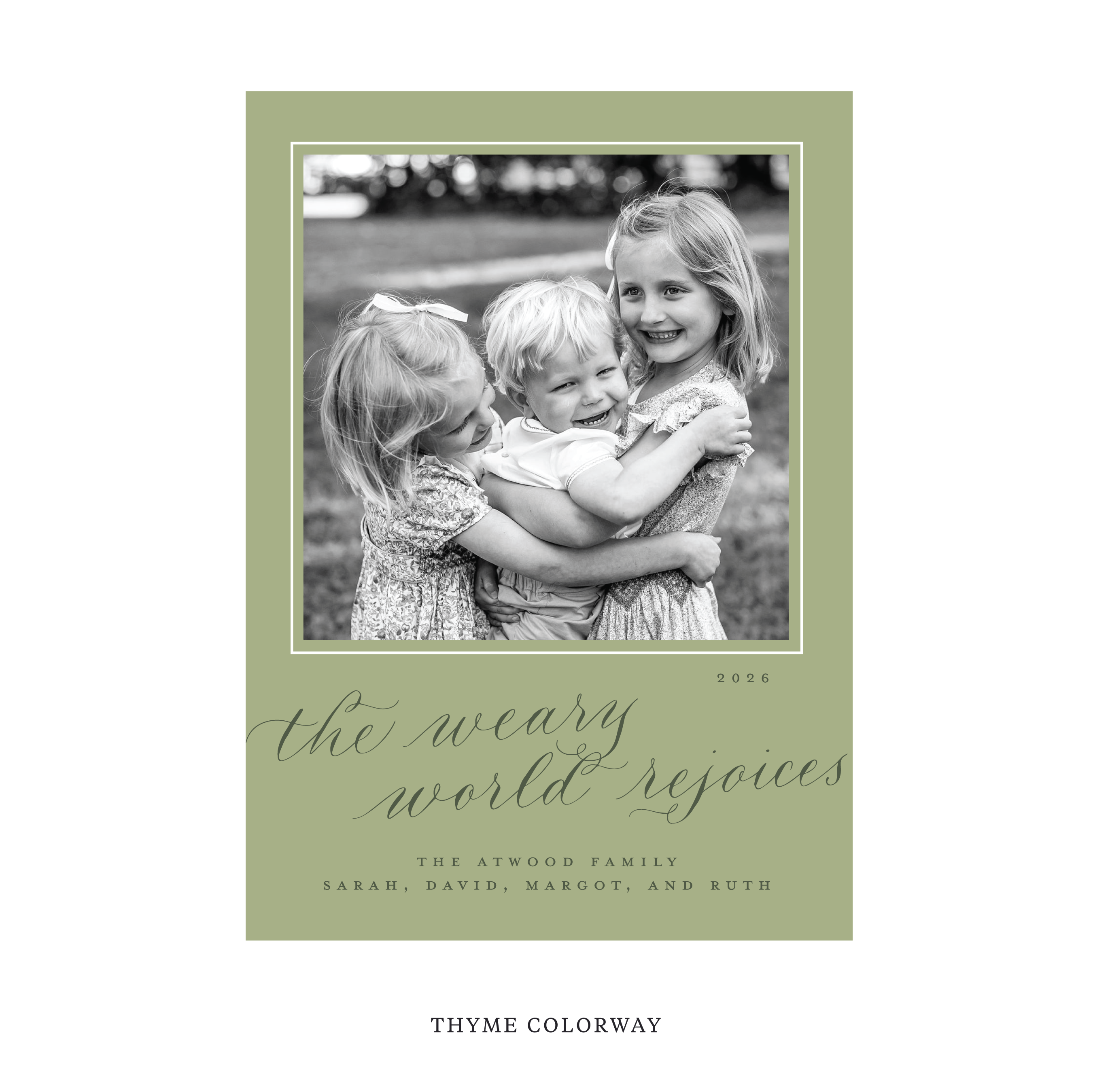 Atwood Classic Flat Print Holiday Card, Large