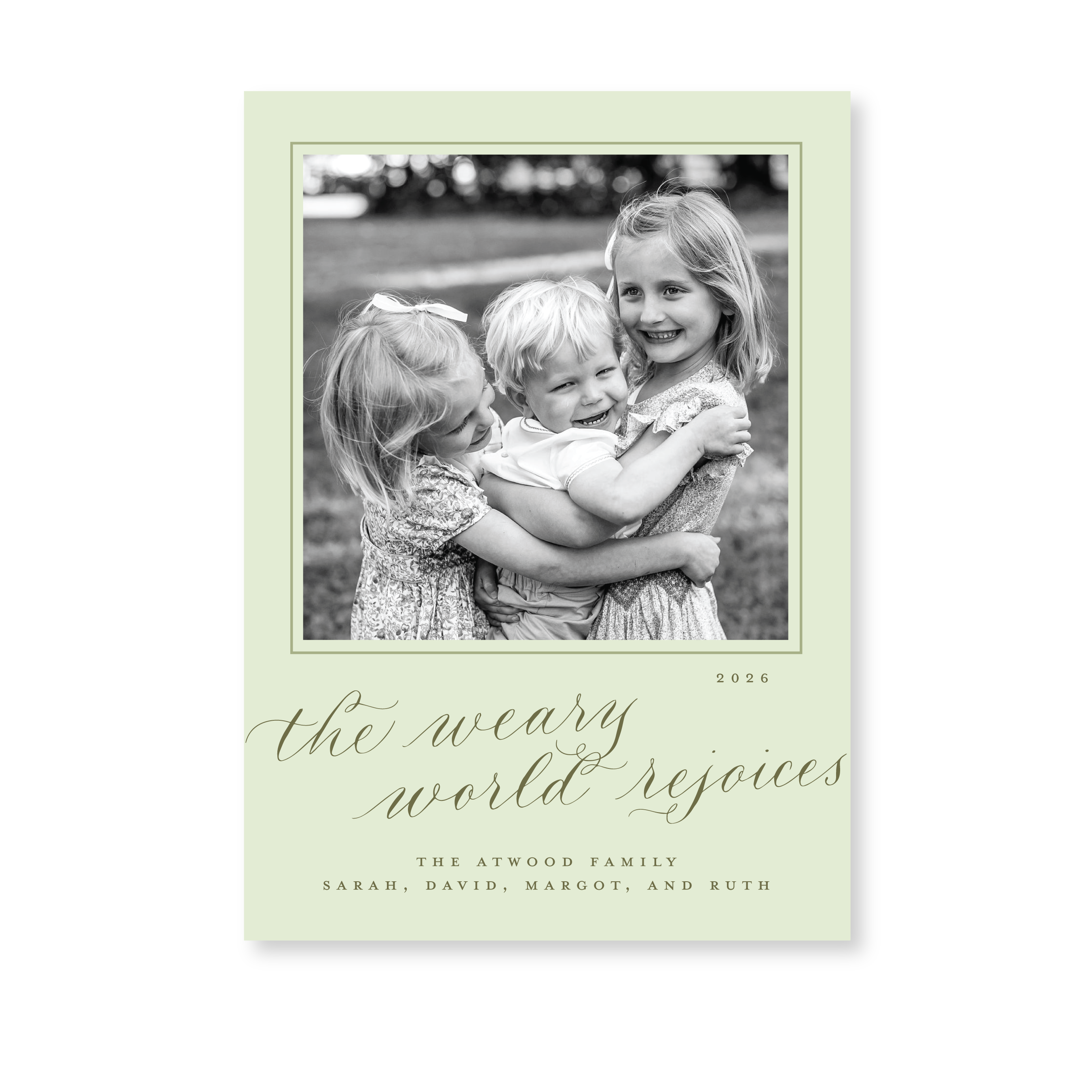 Atwood Classic Flat Print Holiday Card, Large