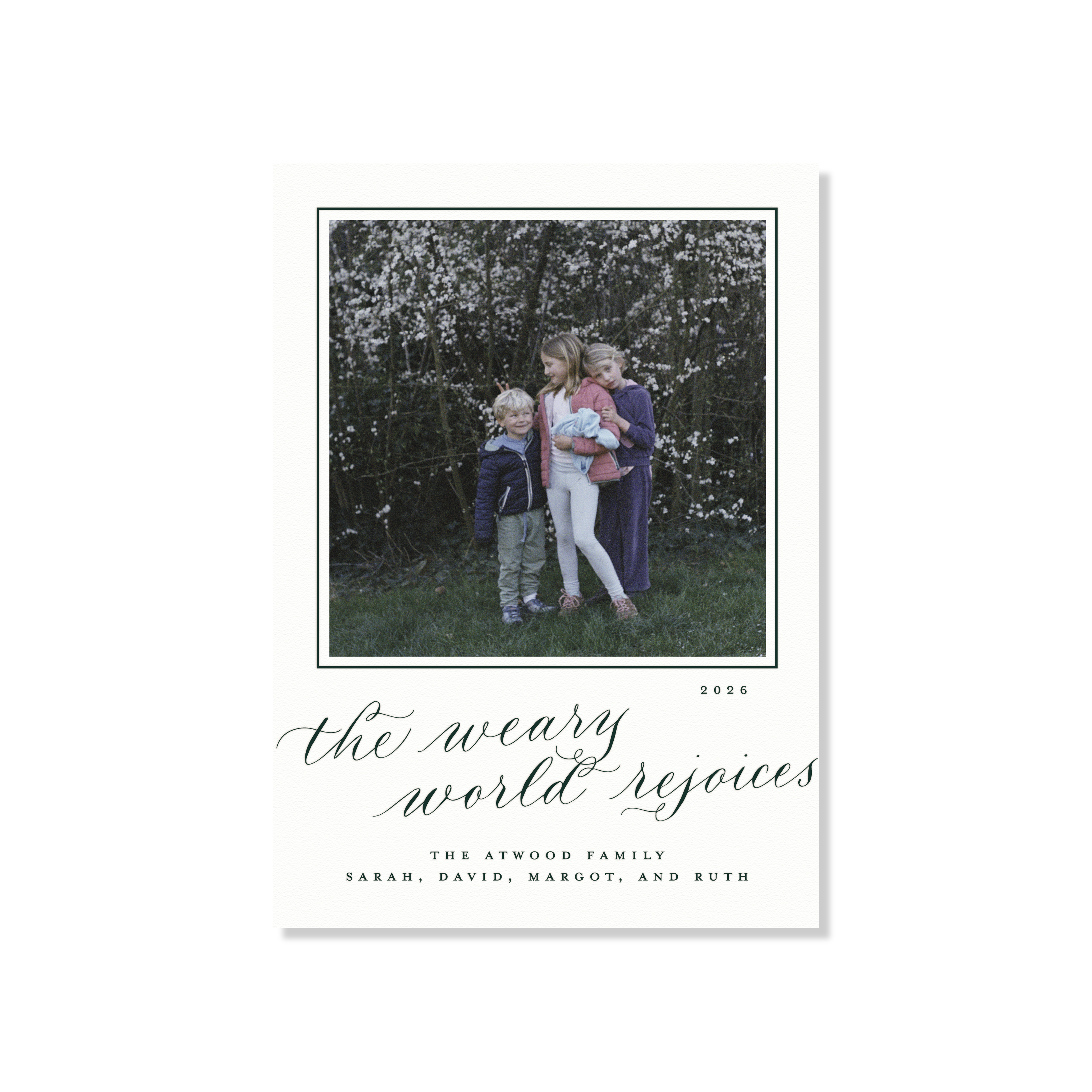 Atwood Letterpress Holiday Card, Large
