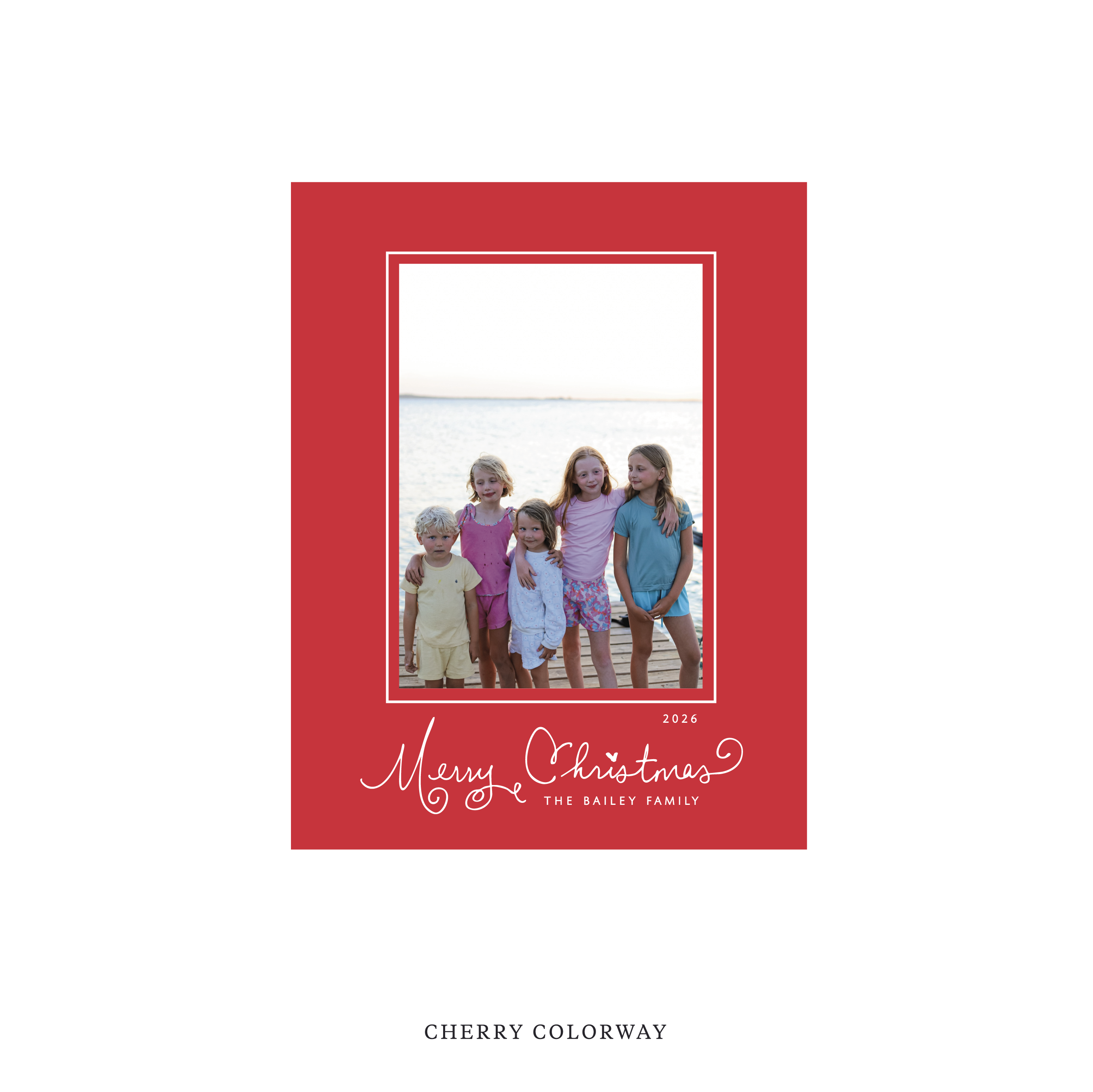 Sinclair Classic Flat Print Holiday Card, Small
