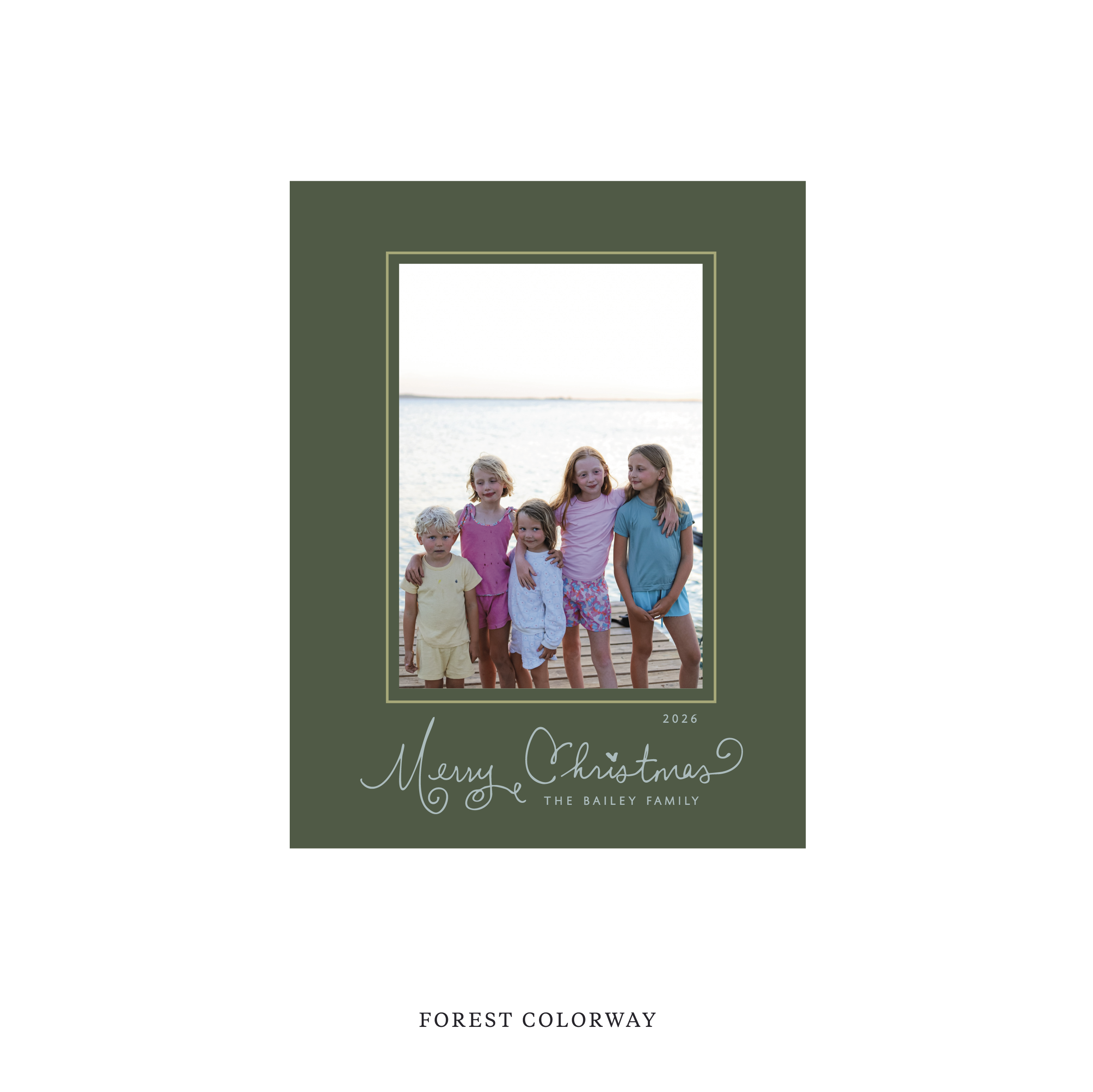 Sinclair Classic Flat Print Holiday Card, Small