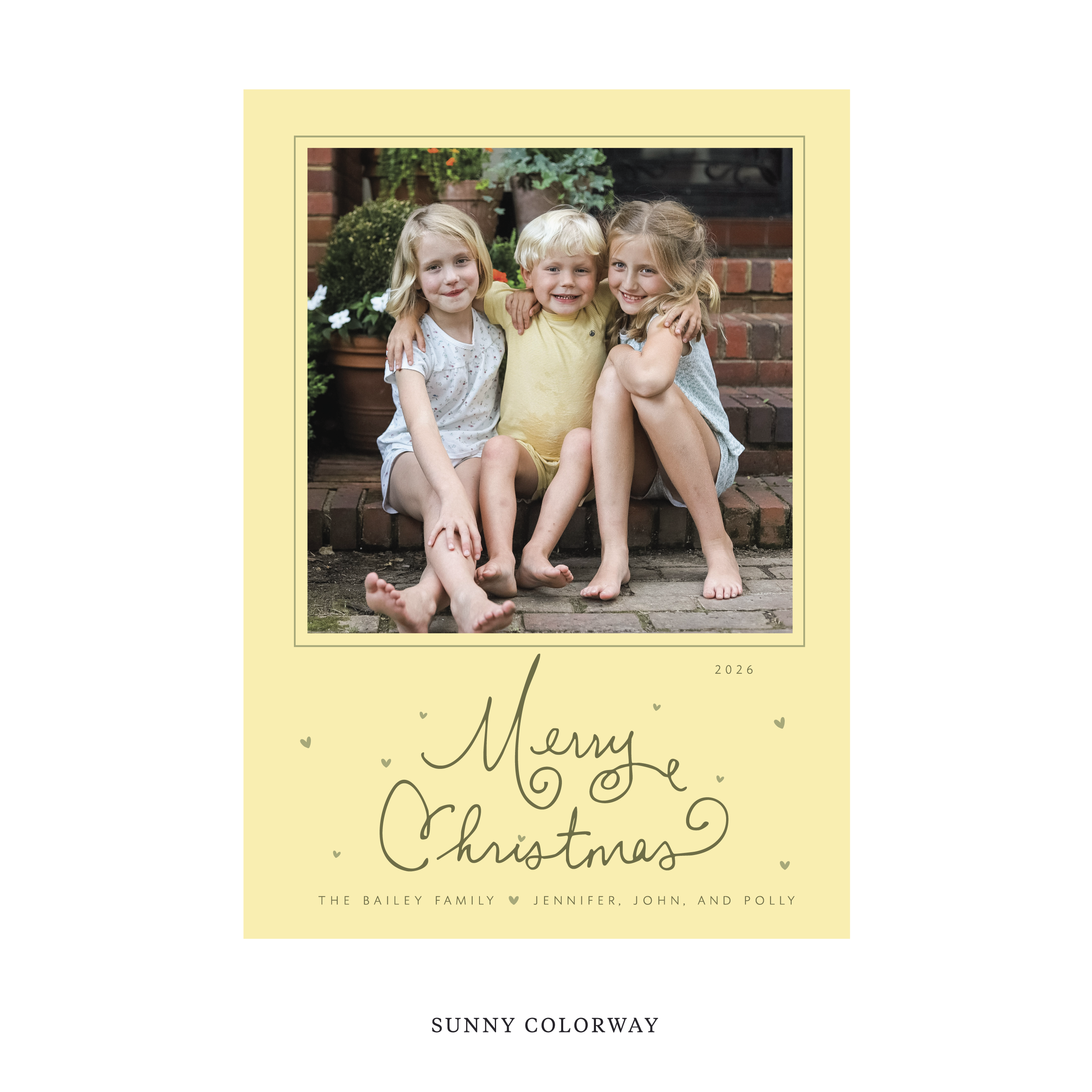 Sinclair Classic Flat Print Holiday Card, Large