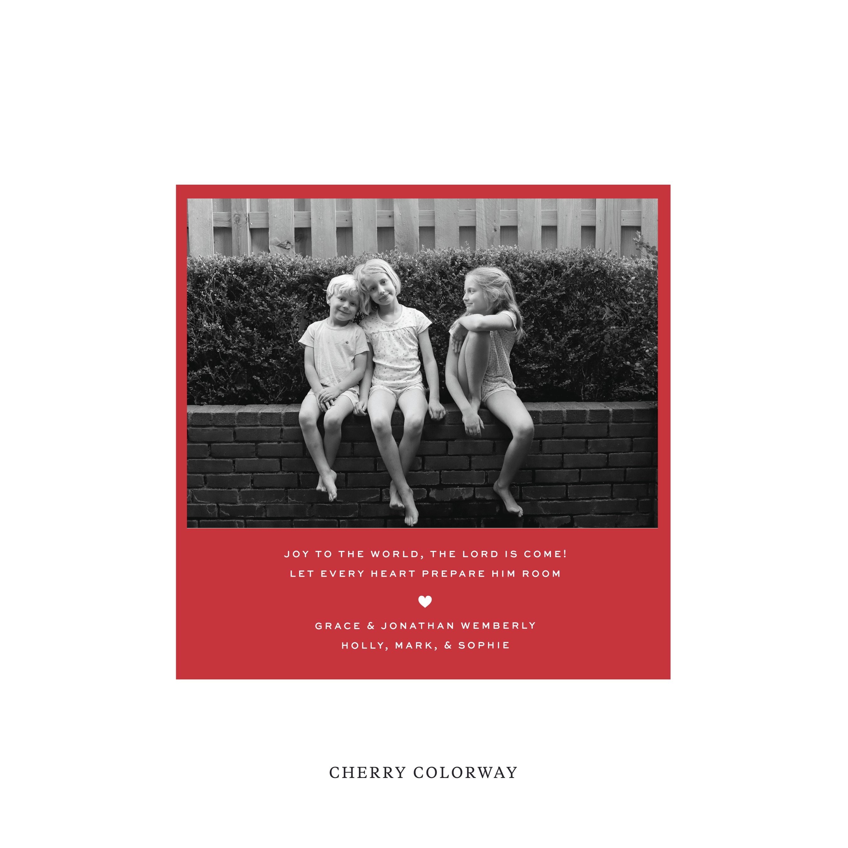 Balfour Classic Flat Print Holiday Card, Square