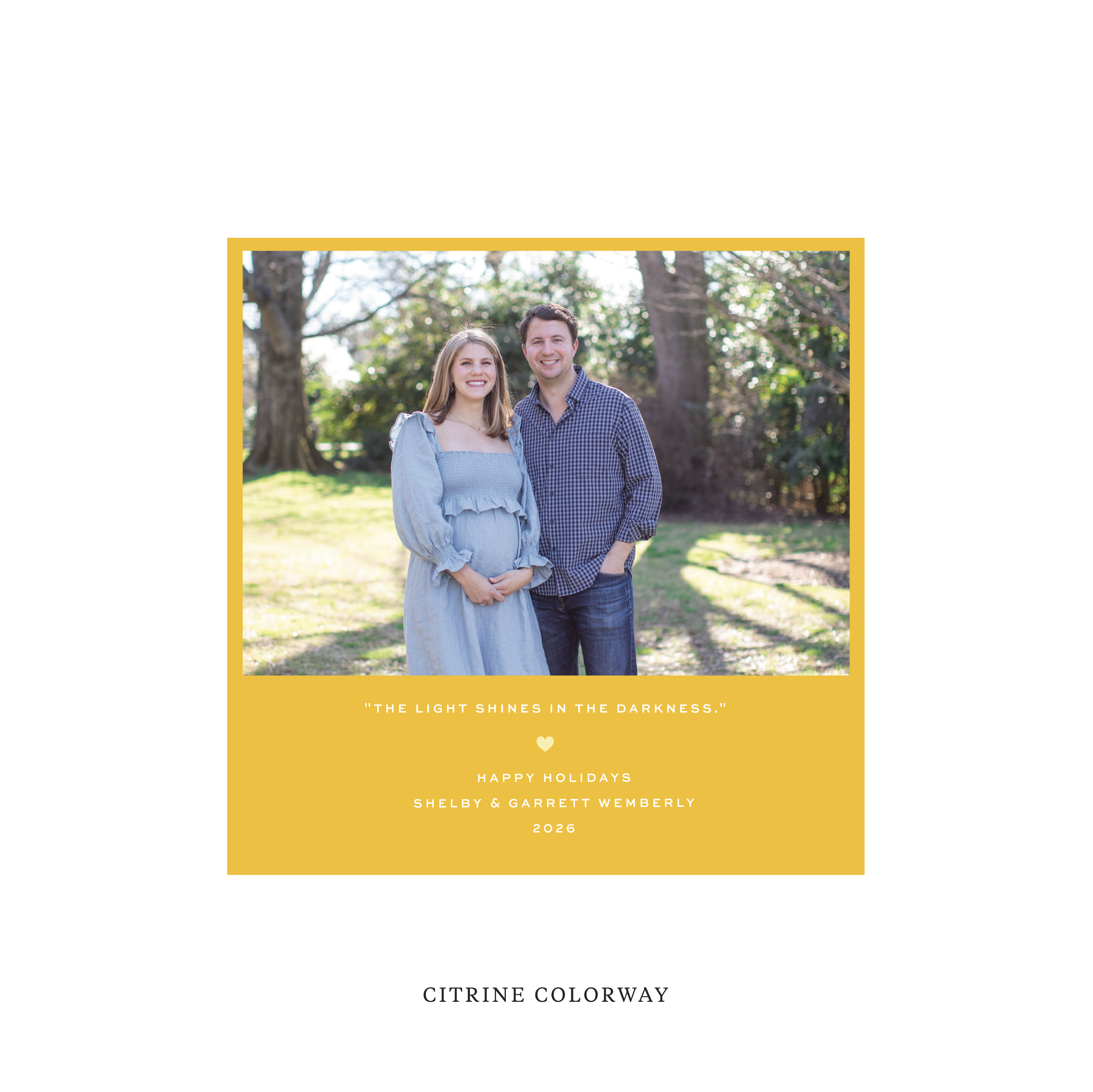 Balfour Classic Flat Print Holiday Card, Square