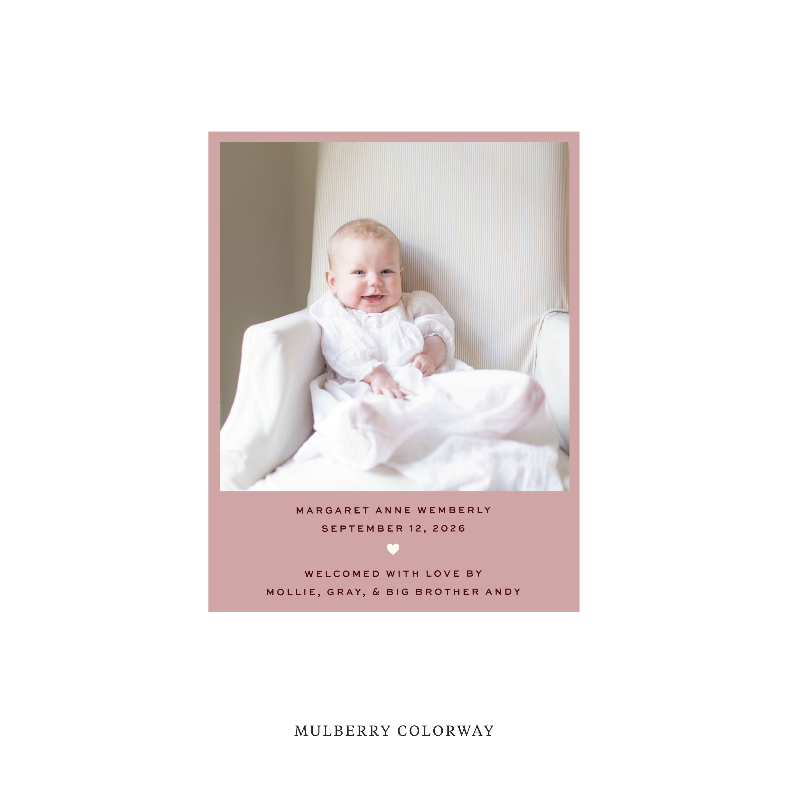Balfour Classic Flat Print Holiday Card, Small