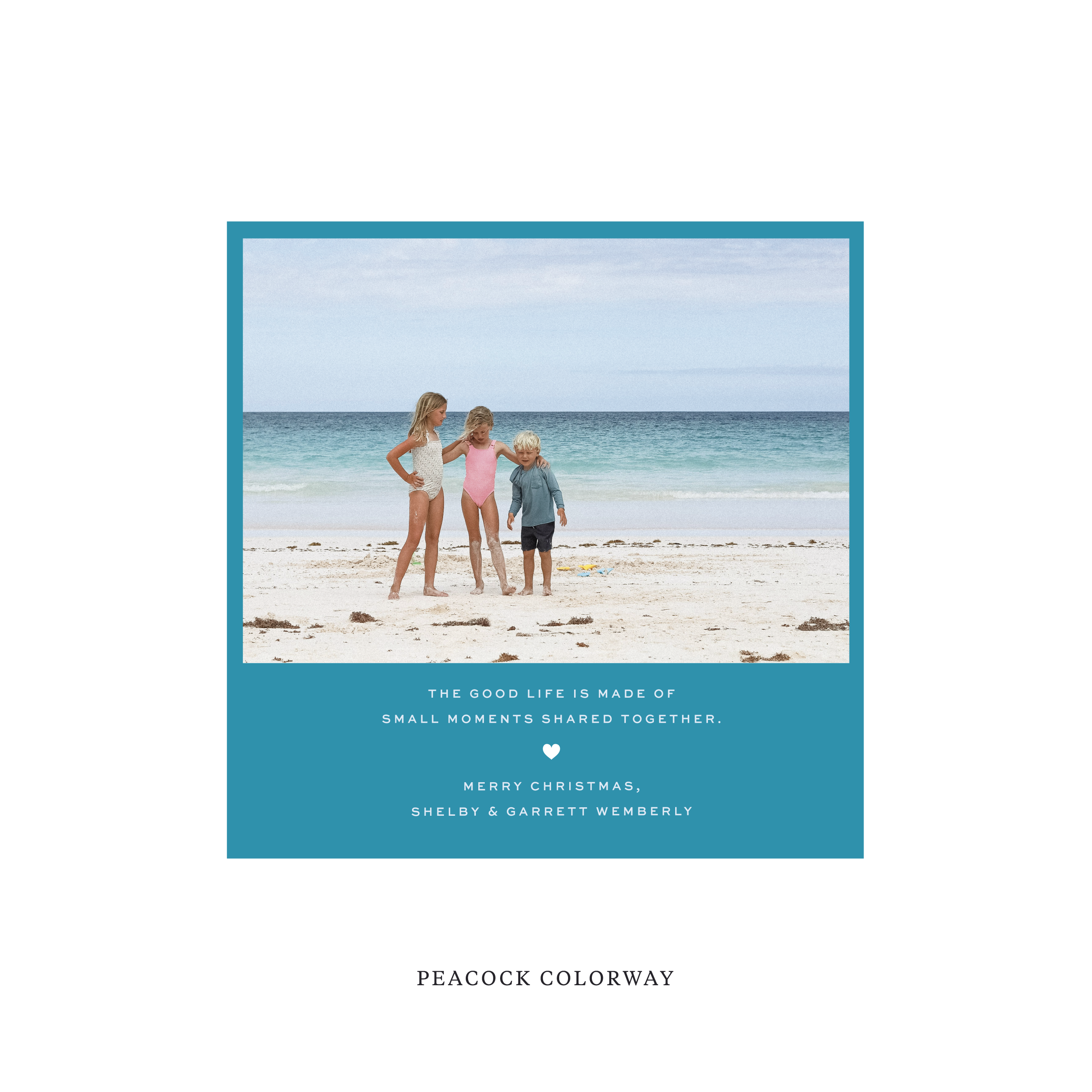 Balfour Classic Flat Print Holiday Card, Square