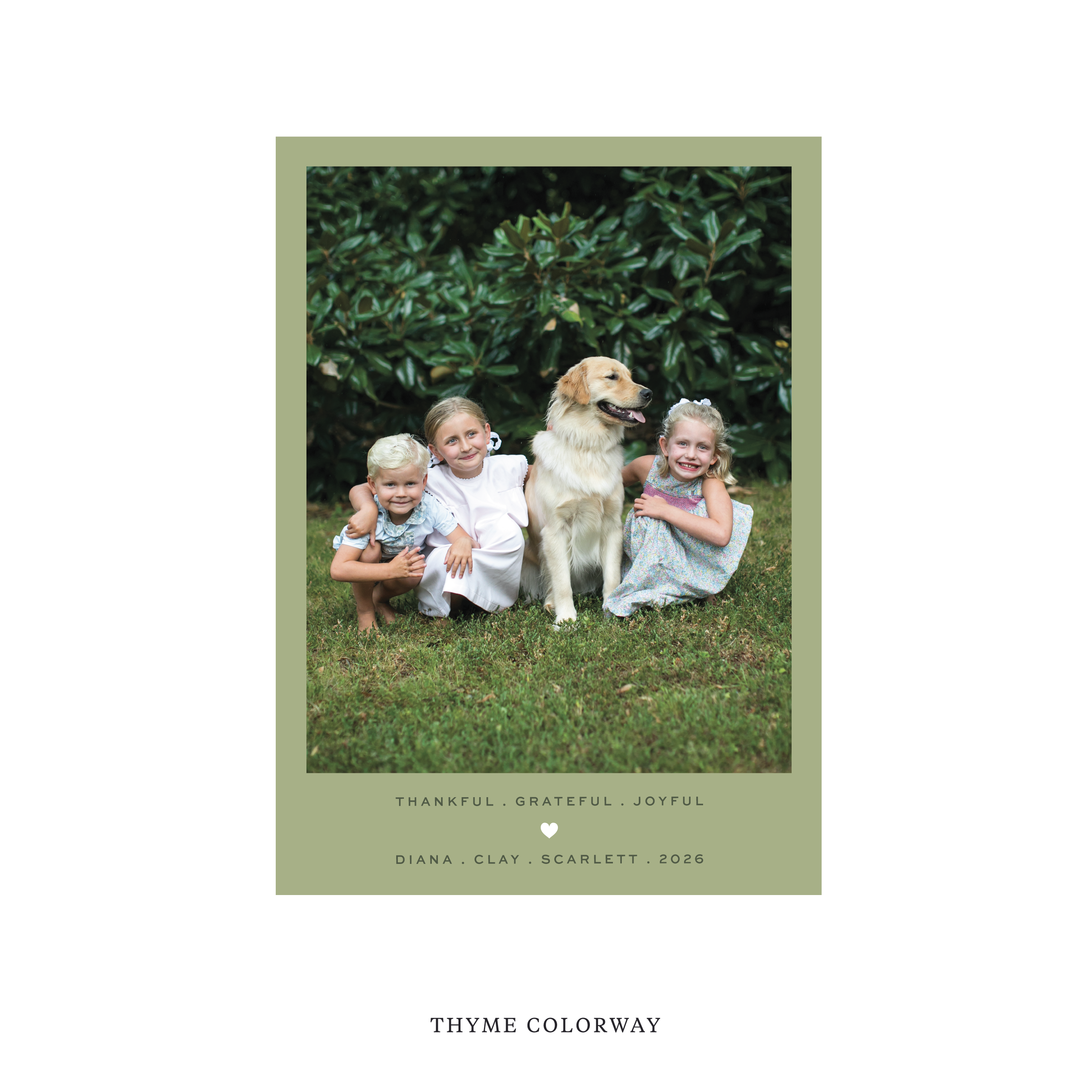 Balfour Classic Flat Print Holiday Card, Medium