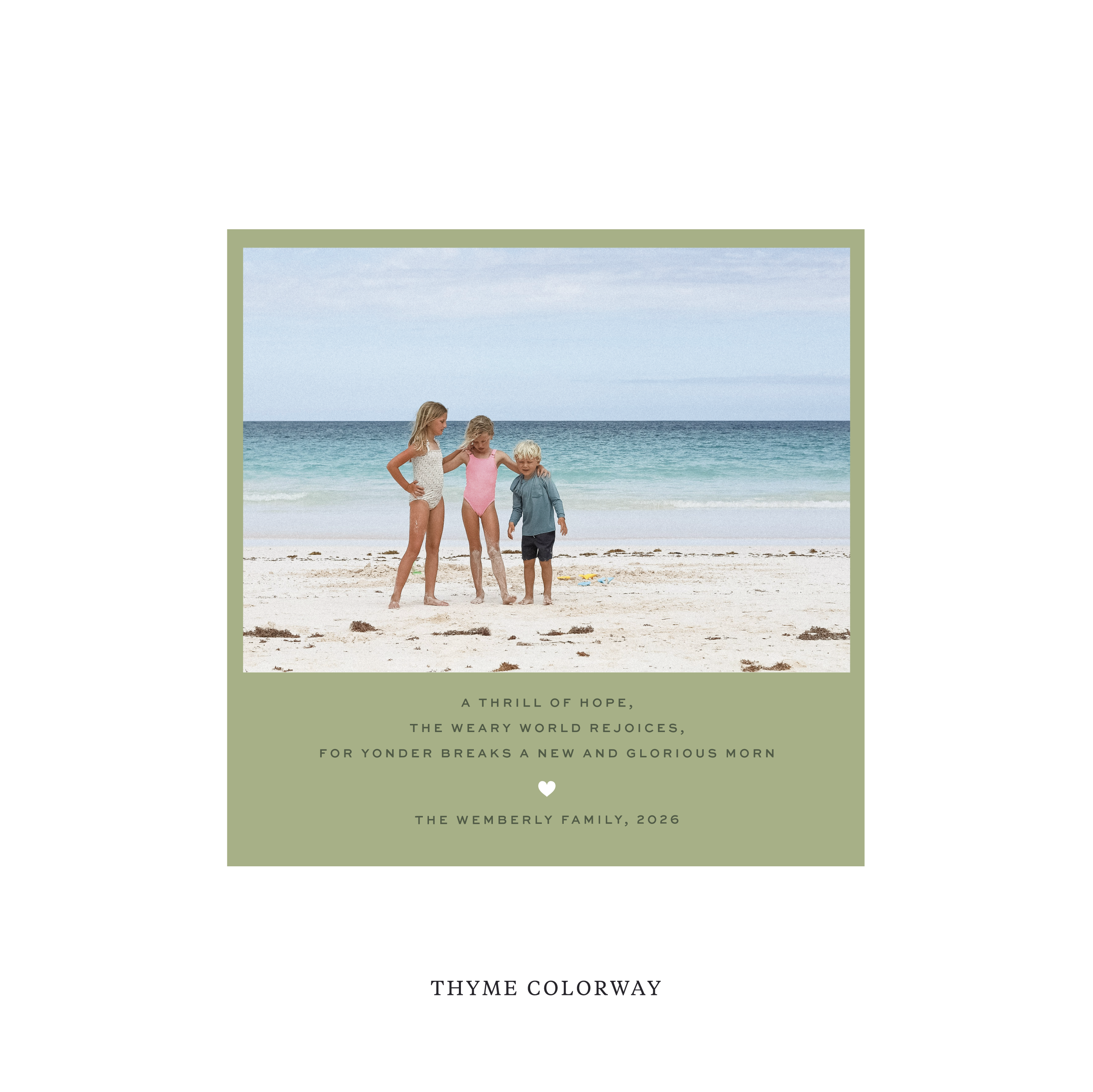 Balfour Classic Flat Print Holiday Card, Square