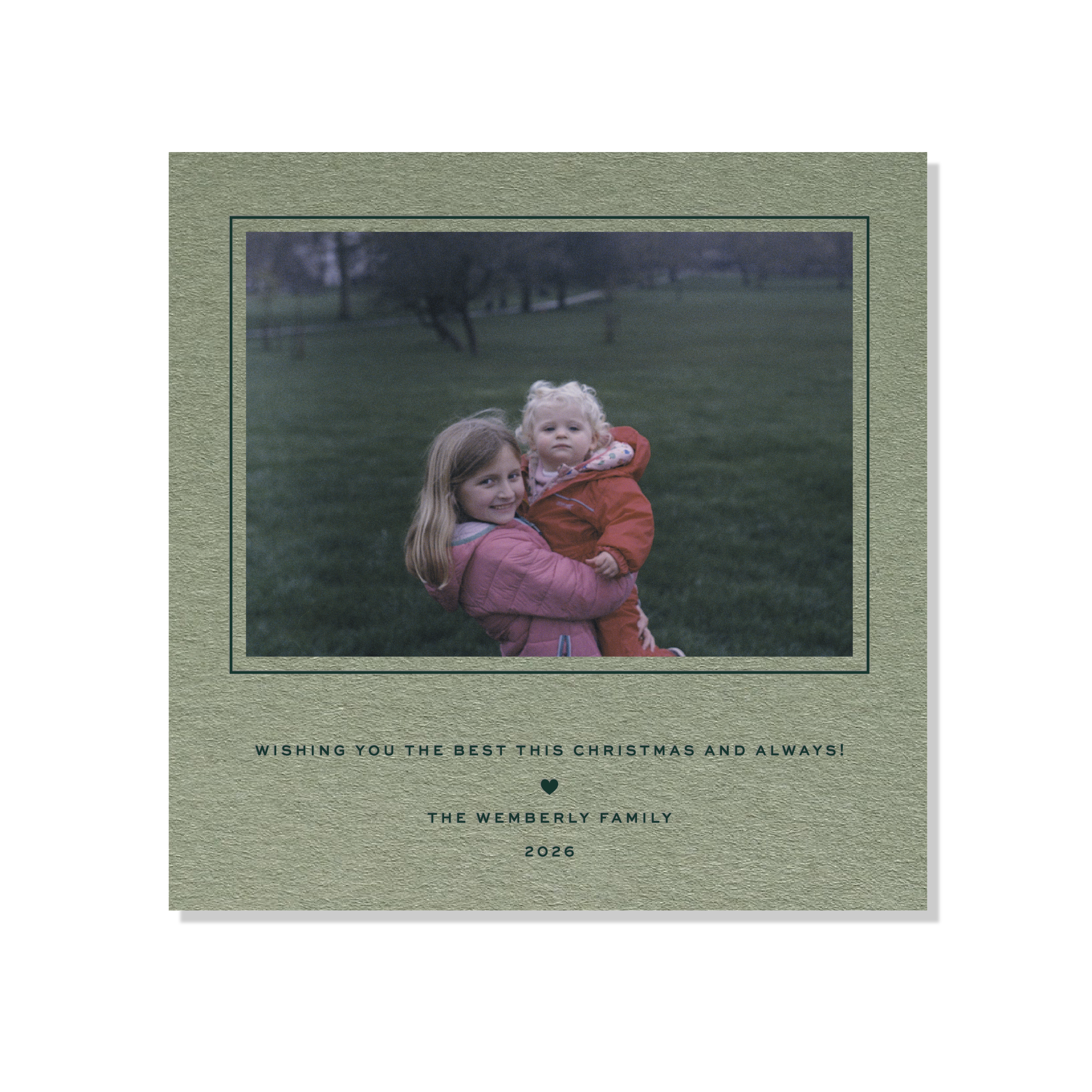 Balfour Letterpress Holiday Card, Large Square (Colored Paper)