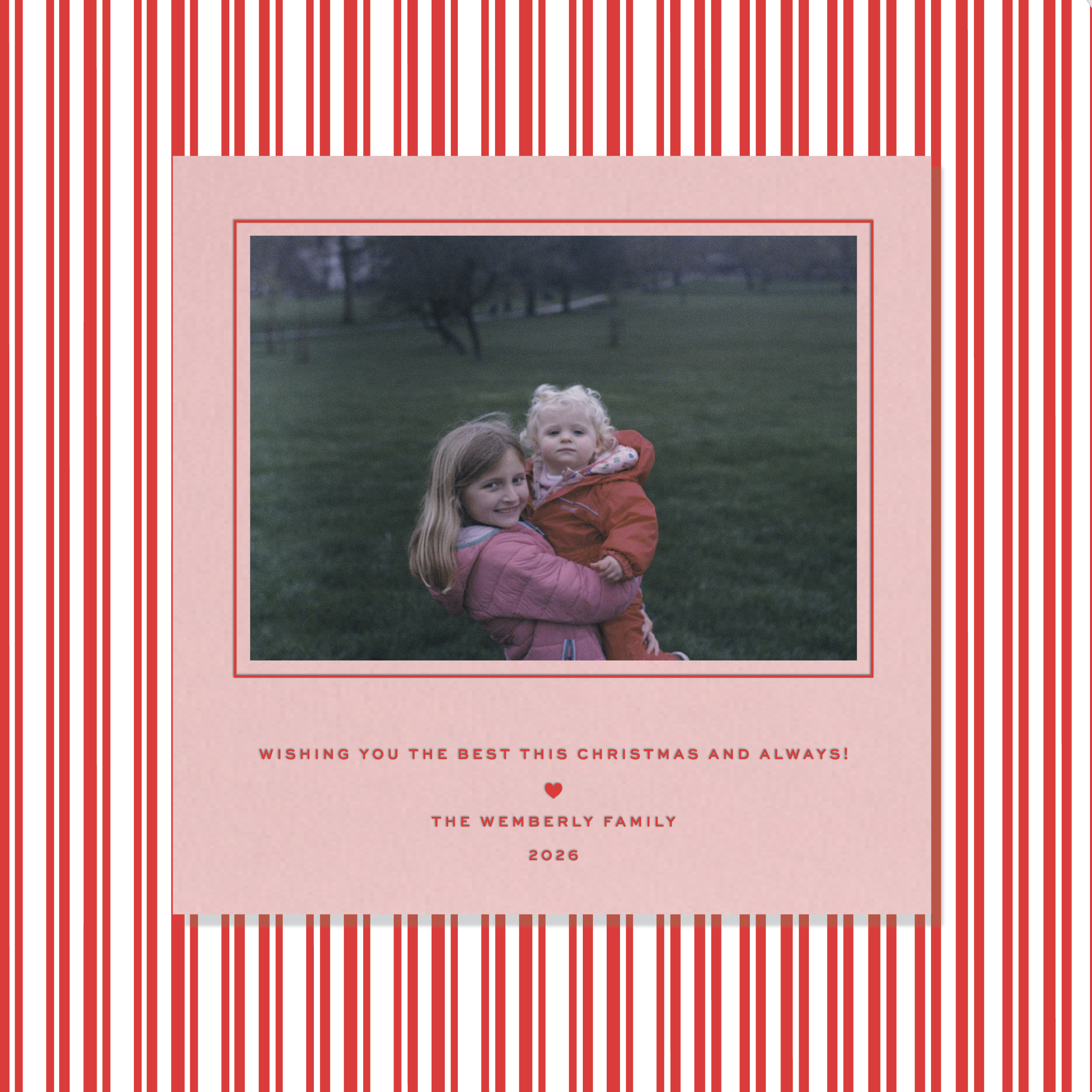 Balfour Letterpress Holiday Card, Large Square (Colored Paper)