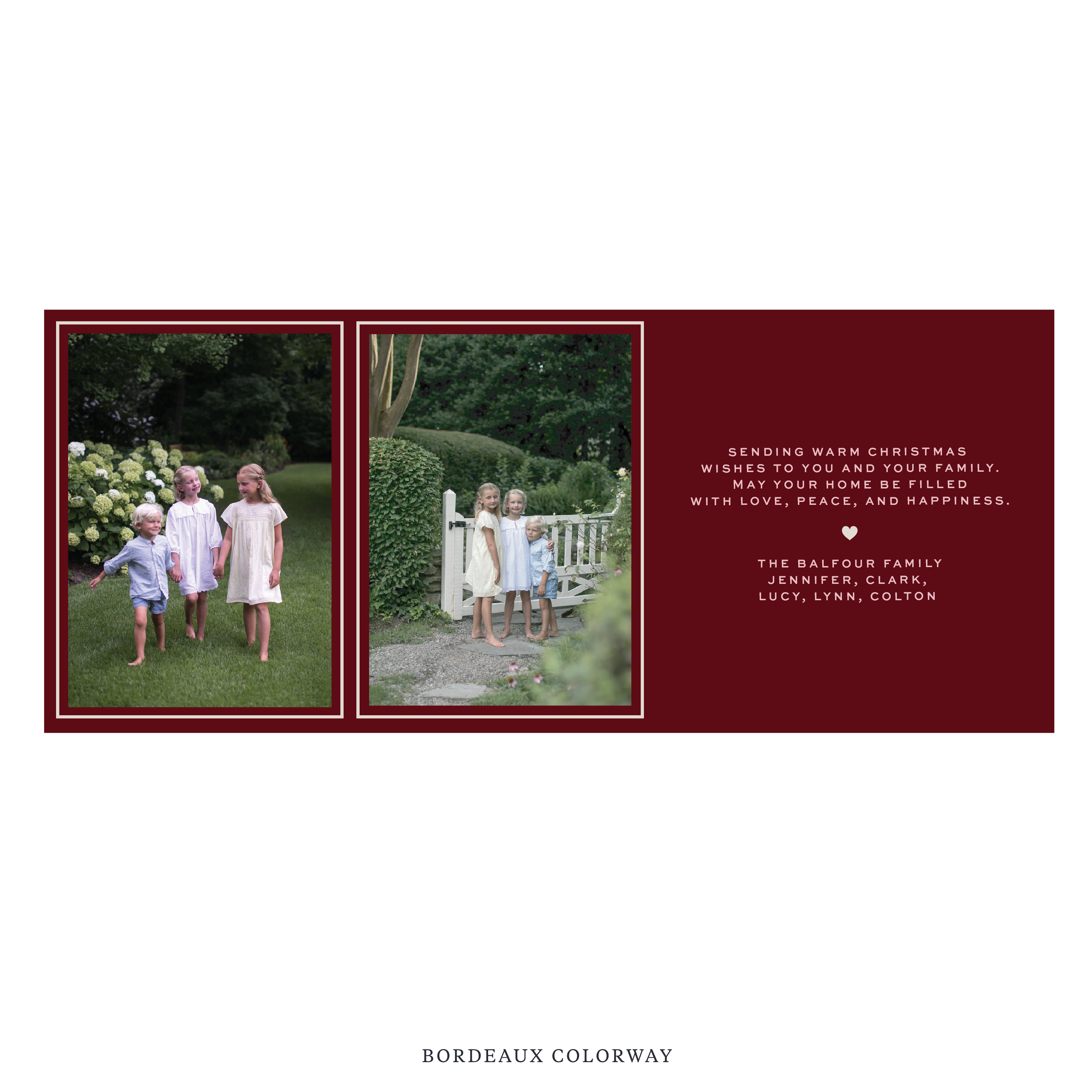 Balfour Digital Photo Holiday Card, Skinny