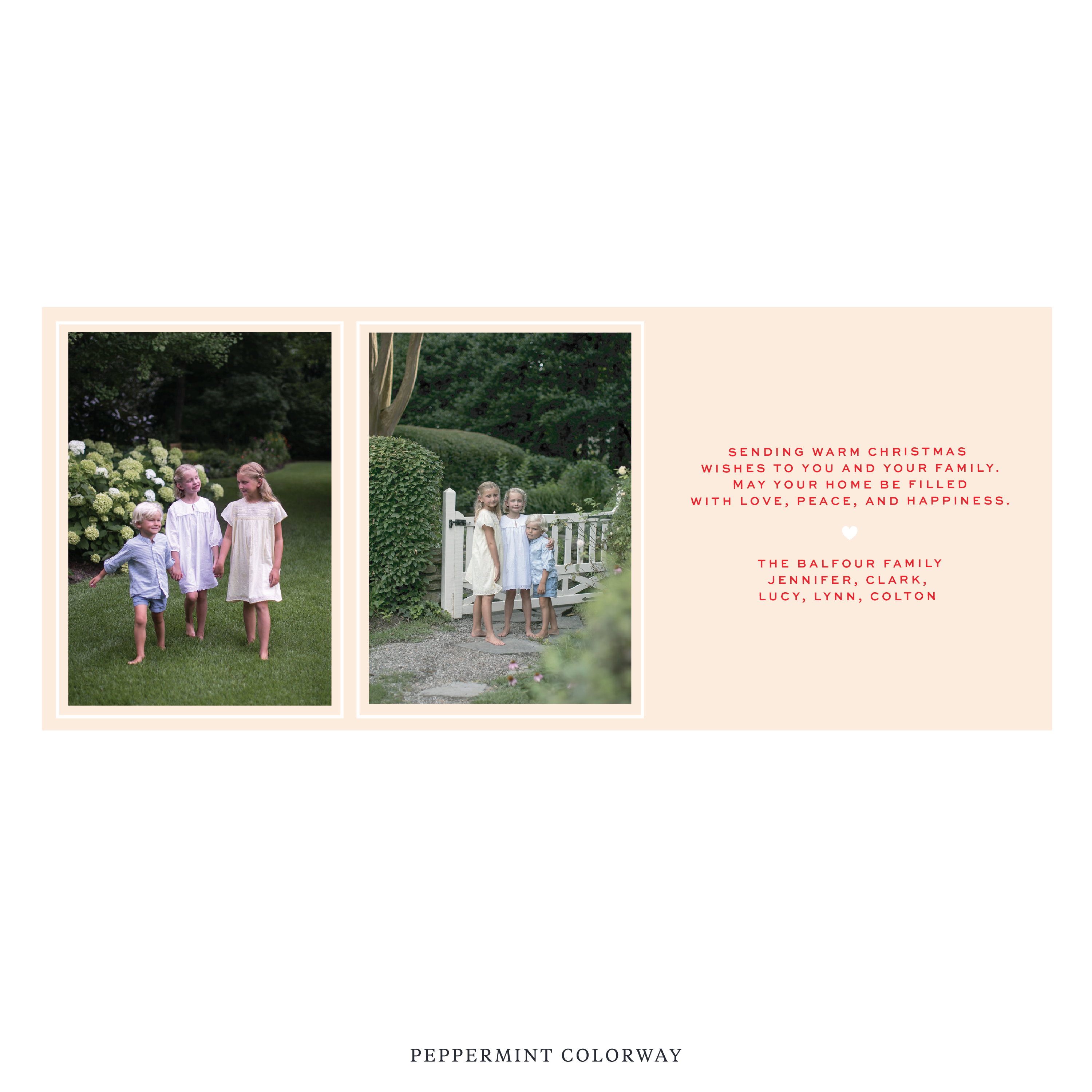 Balfour Digital Photo Holiday Card, Skinny