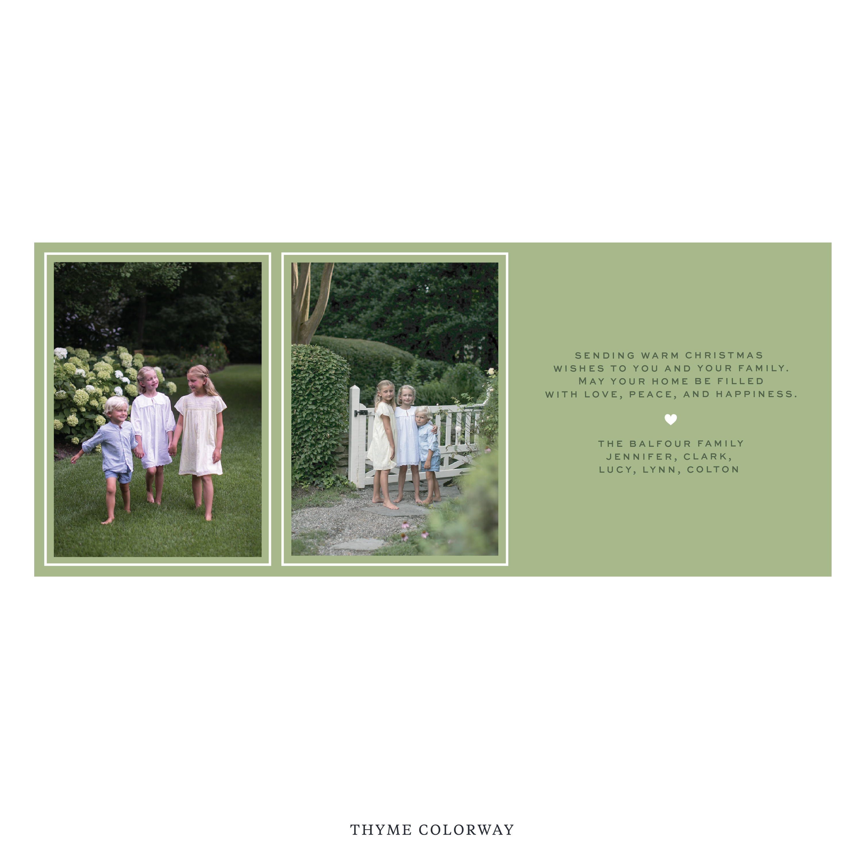 Balfour Digital Photo Holiday Card, Skinny