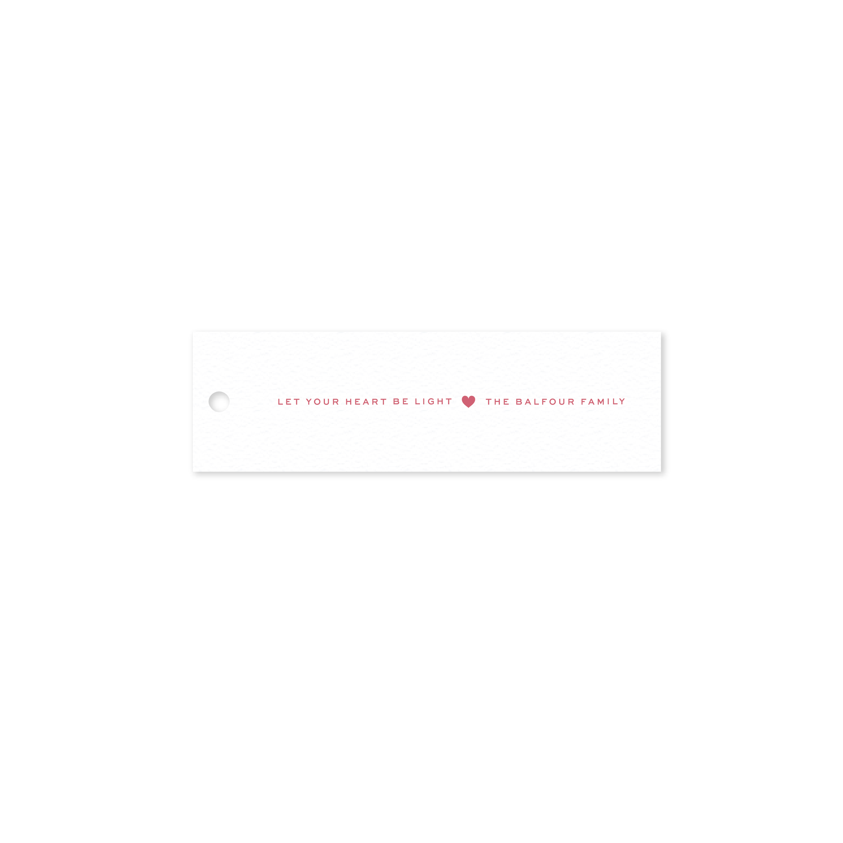 Balfour Skinny Letterpress Holiday Gift Tag