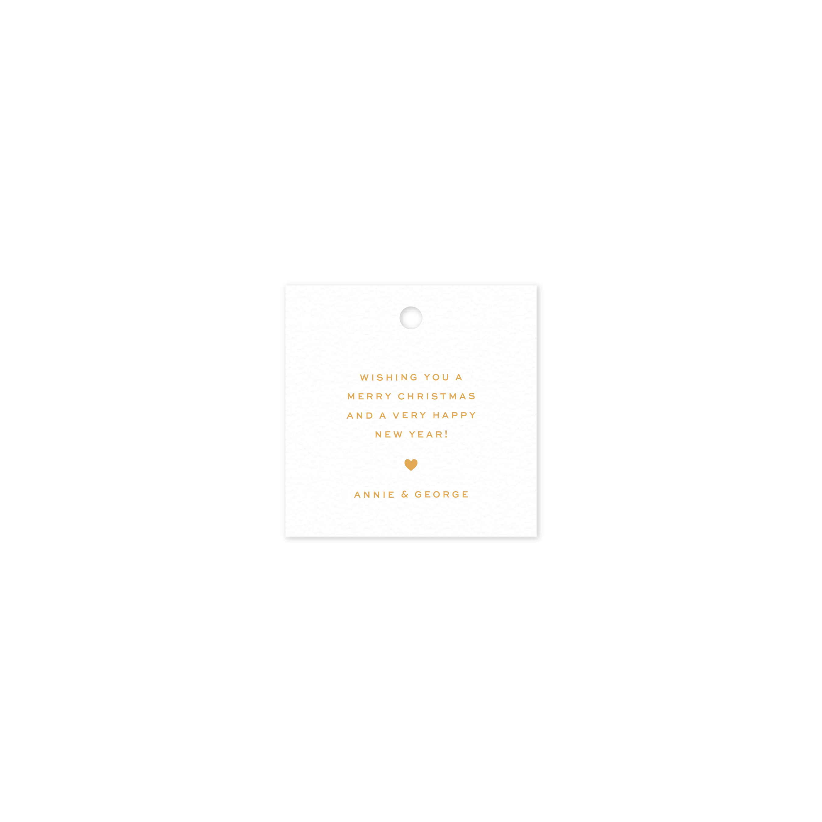 Balfour Square Letterpress Holiday Gift Tag