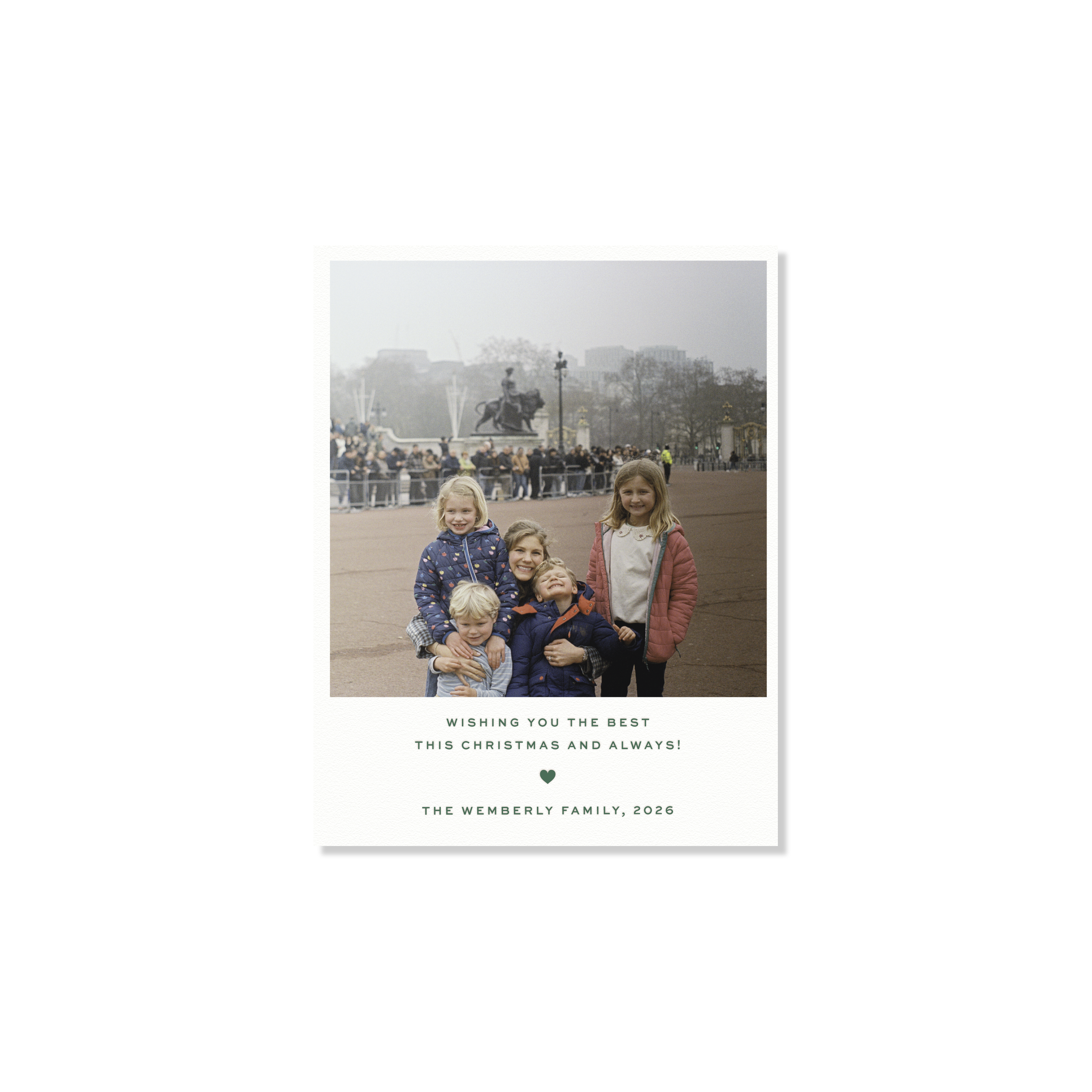 Balfour Letterpress Holiday Card, Small (White Paper)